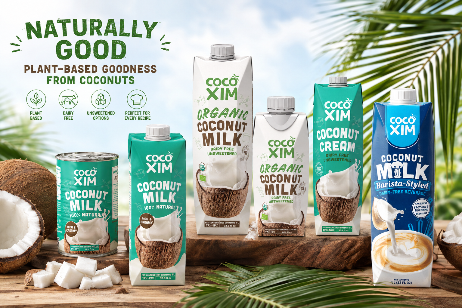 COCOXIM 100% Coconut Cream and milk - Bringing the Rich &amp; Pure Taste of Coconut to you