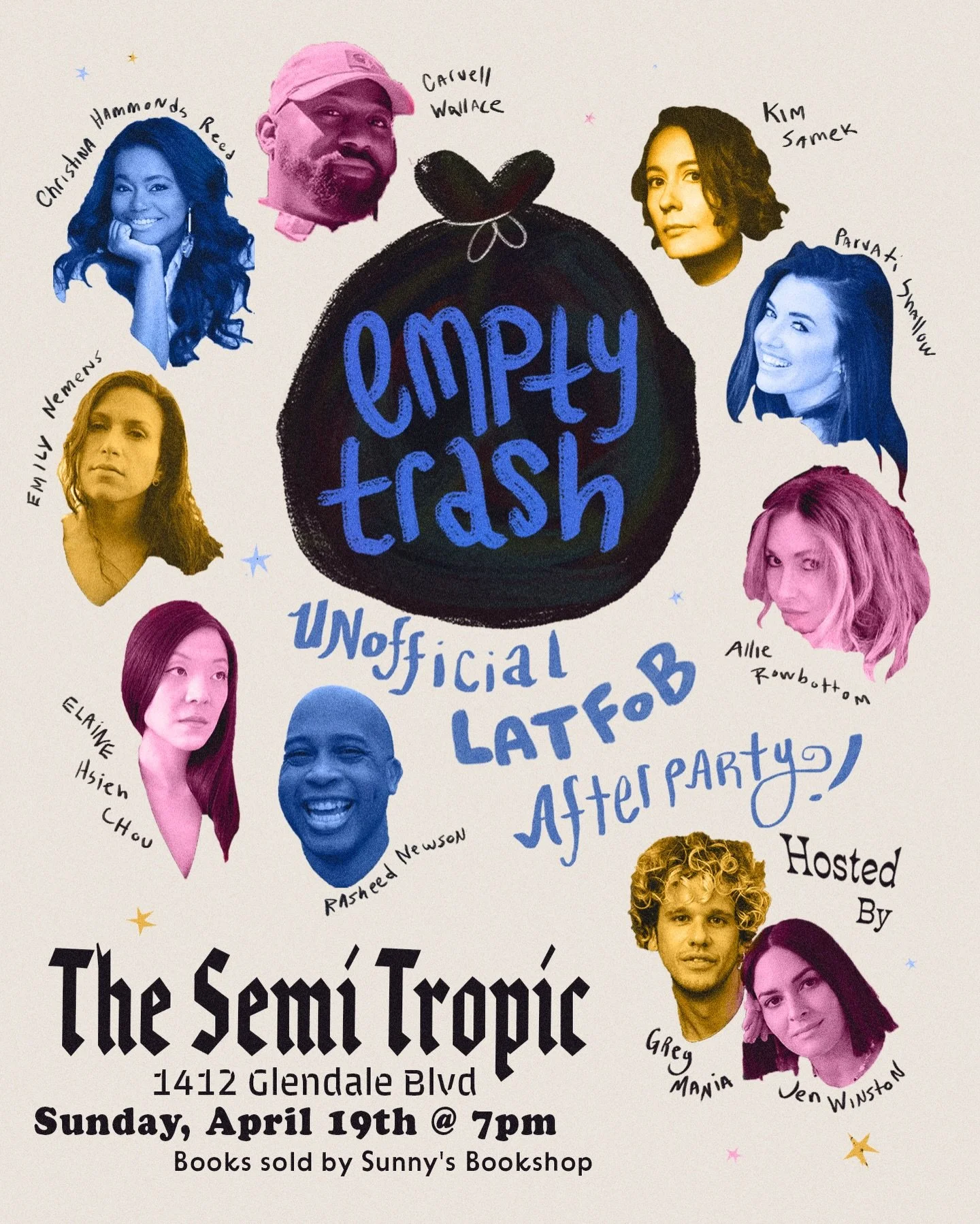 This is where we&rsquo;ll be after the @latimesfob in case you wanted to party some more. So excited for this event. Thank you @gregmania @jenerous ✨

#sunnysbookshop #books