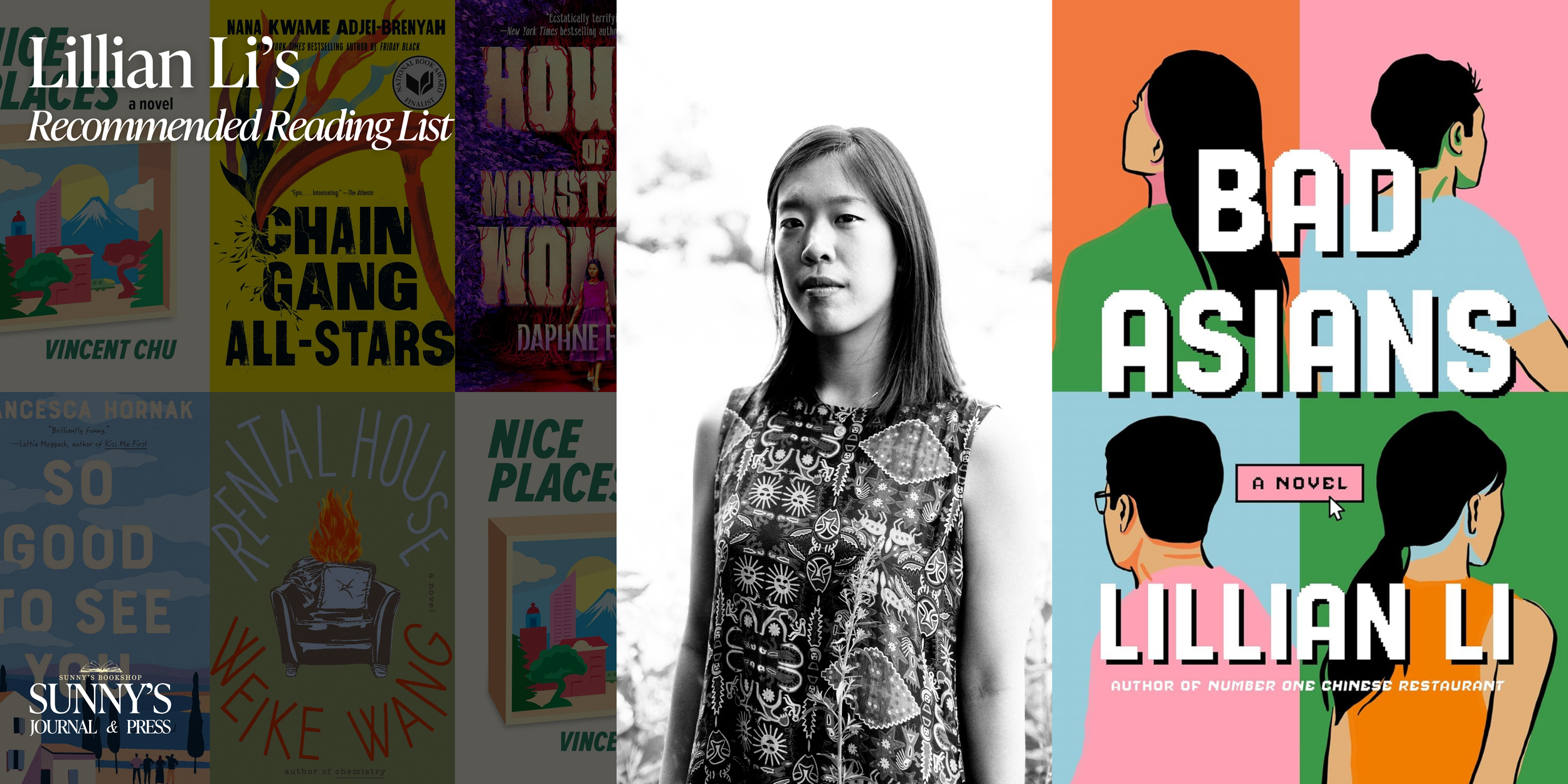 Lillian Li's Recommended Reading List | Sunny's Journal and Press | Sunny's Bookshop