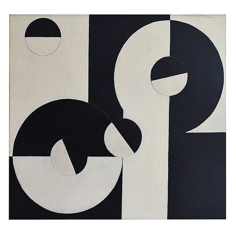 Bauhaus-Komposition, ca. 1940s, oil on panel, artist unknown