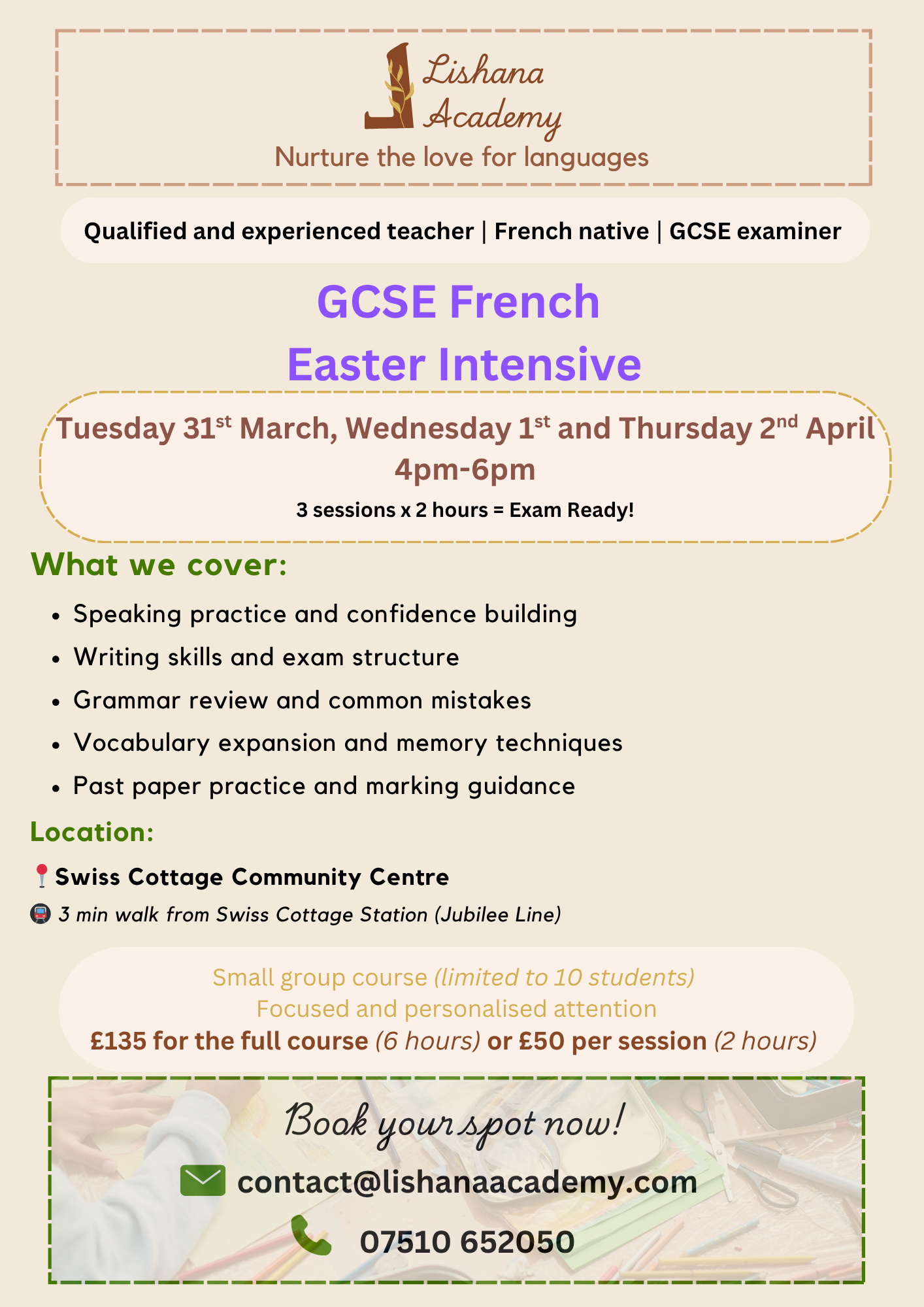 GCSE French Easter Intensive