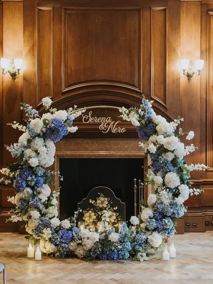✨ Serena &amp; Nero ✨
From our very first consultation call, Serena and Nero shared their floral vision &mdash; a moon gate arch to frame their ceremony and later be repurposed for the wedding breakfast at the London Marriott County Hall, with their 