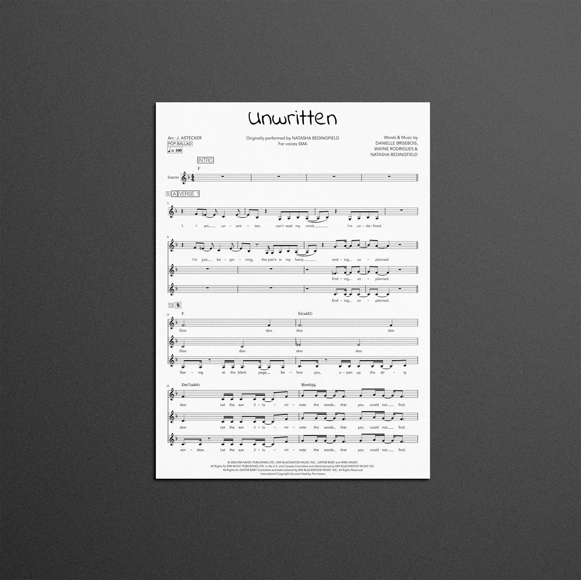 Natasha Bedingfield - Unwritten