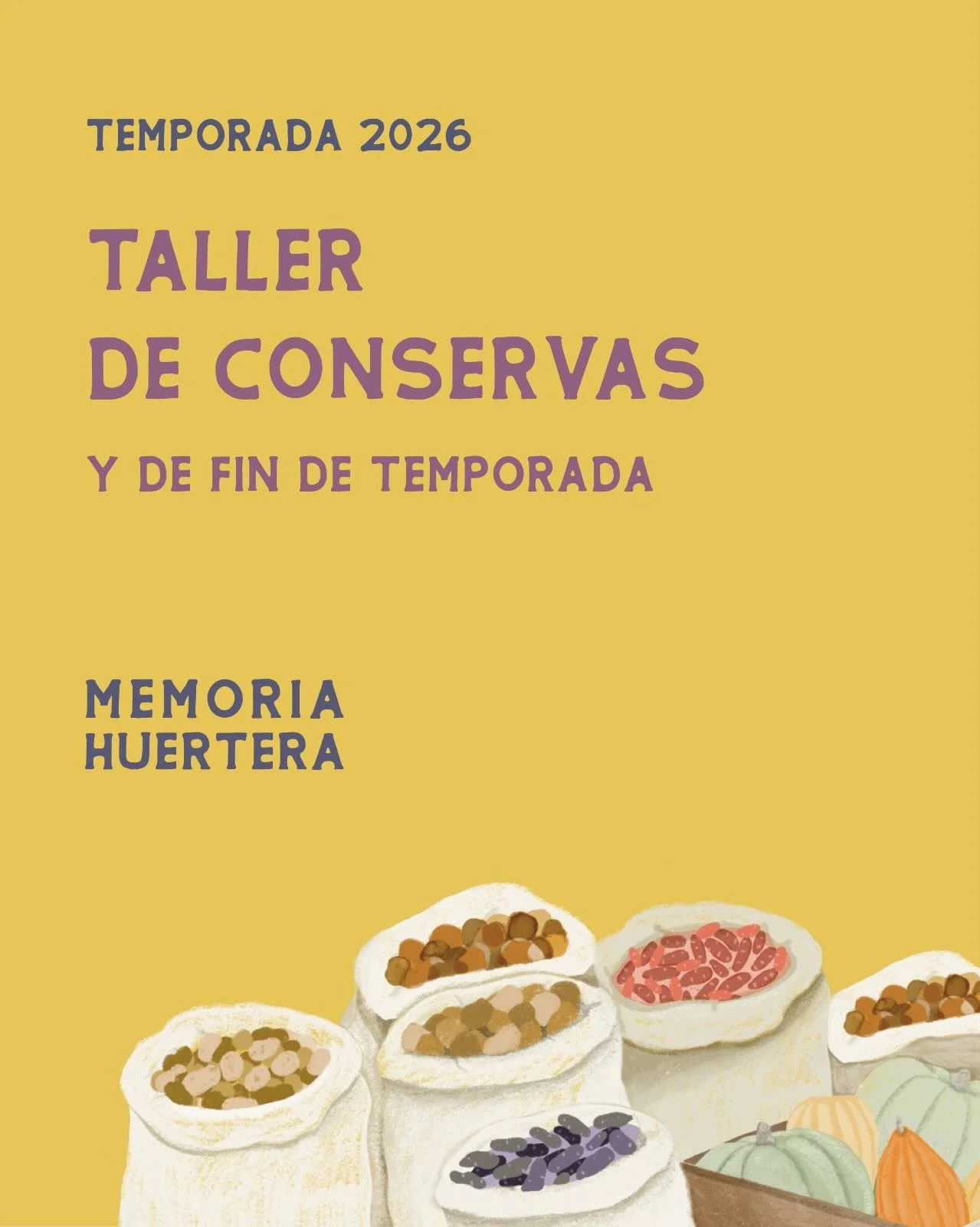 Taller #7 &ndash; &ldquo;Fin de temporada y conservas&rdquo; con Anita Cruz

 📅 S&aacute;bado 11 de abril | 10:00 a 13:00 hrs
 📍 Carhuello, Puc&oacute;n
 💸 Cupos limitados | Inscripci&oacute;n previa

🍃En este nuevo encuentro del ciclo Memoria Hu