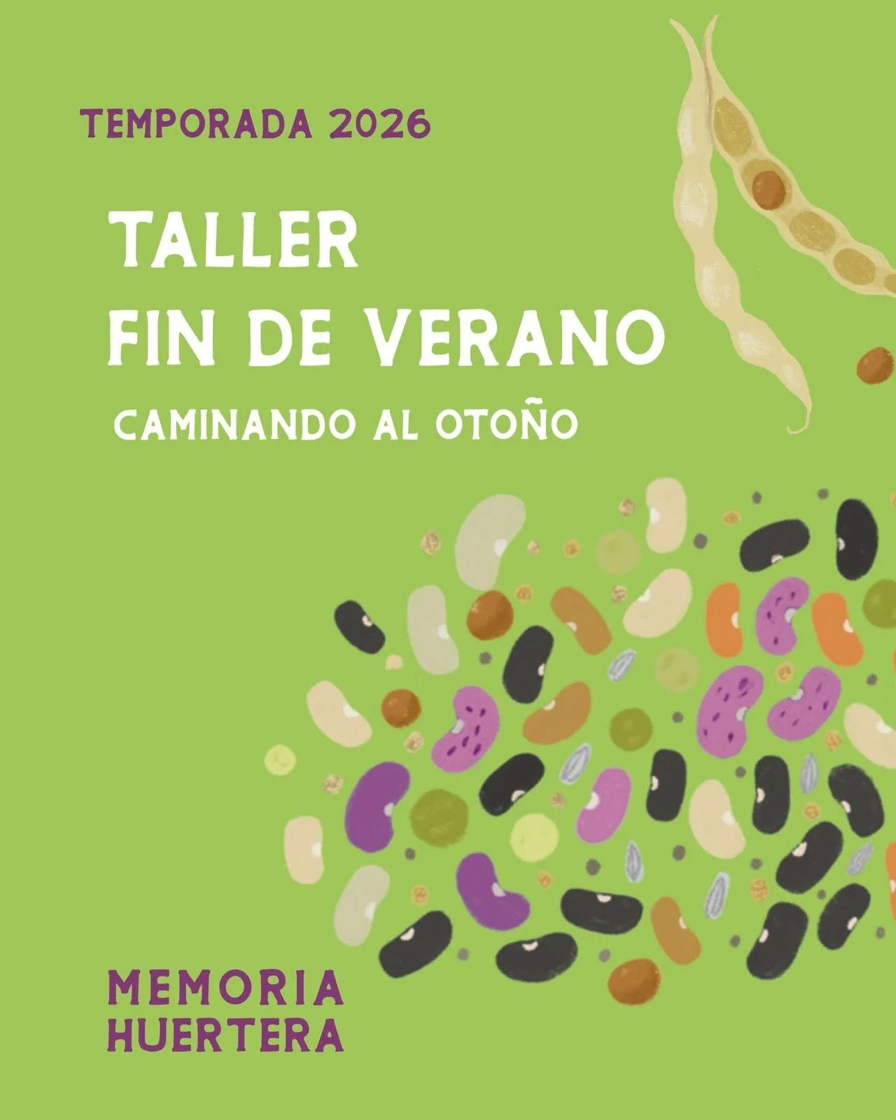 🍂 Taller #6 &ndash; &ldquo;La huerta de verano, transitando al oto&ntilde;o&rdquo; con Yuvixa Barrera
 📅 S&aacute;bado 7 de marzo | 10:30 a 13:30 hrs
 📍 Sector Candelaria, Puc&oacute;n. 
 💸 Cupos limitados | Inscripci&oacute;n previa

En este nue