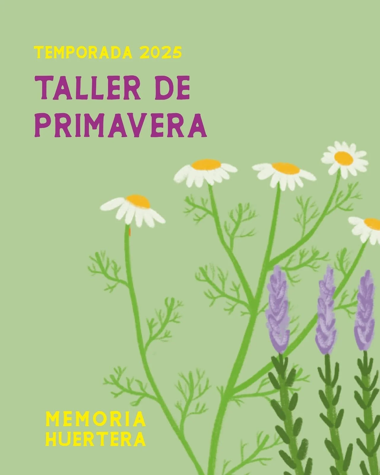 🌸 Taller #4 &ndash; &ldquo;Taller de Primavera&rdquo; con Berni Esparza @creaciones_berni_carhuello 
 📅 S&aacute;bado 15 de noviembre 2025 | 10:00 a 13:00 hrs
 📍 Sector Carhuello, Puc&oacute;n
 💸 Aporte: $10.000 | Cupos limitados | Inscripci&oacu