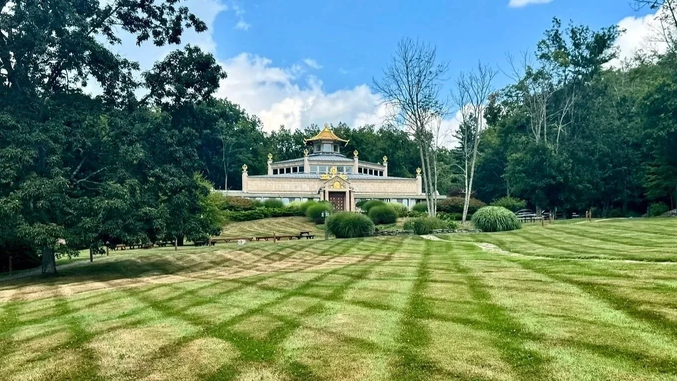 The World Peace Temple KMC New York during Spring time
