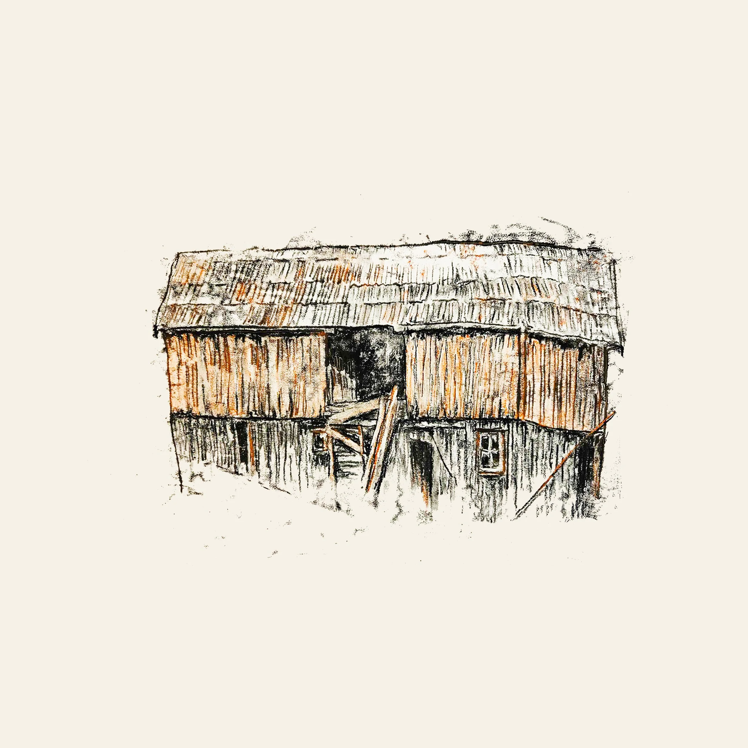 Den gamle låven. Monotypi