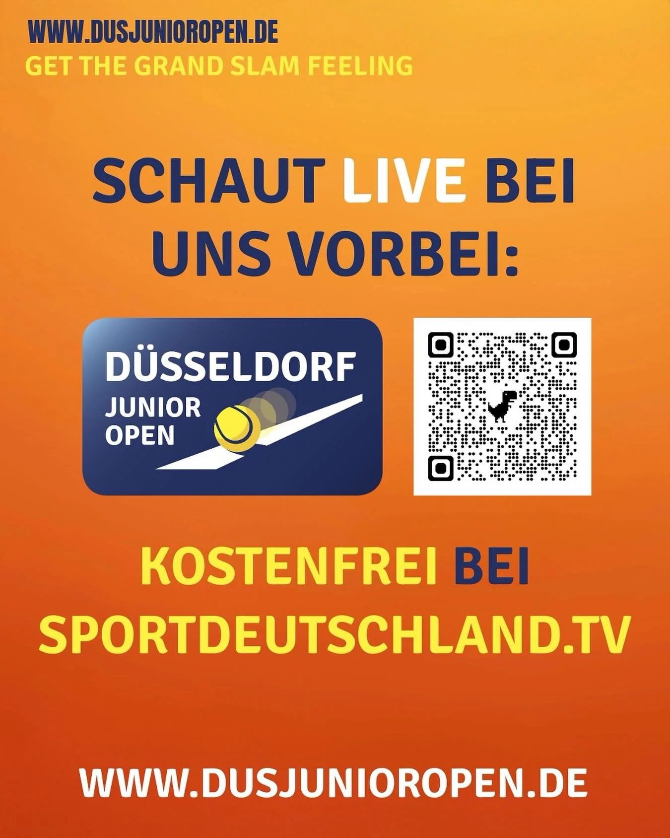 🎾 wer nicht kommen kann, der kann unser Live-streaming bei Sport Deutchland TV sehen. https://sportdeutschland.tv/duesseldorf-junior-open 🎾💯 get the grandslam feeling 💯  #dusjunioropen #getthegrandslamfeeling #TCR #TCRheinstadion #Tennis #D&uuml;
