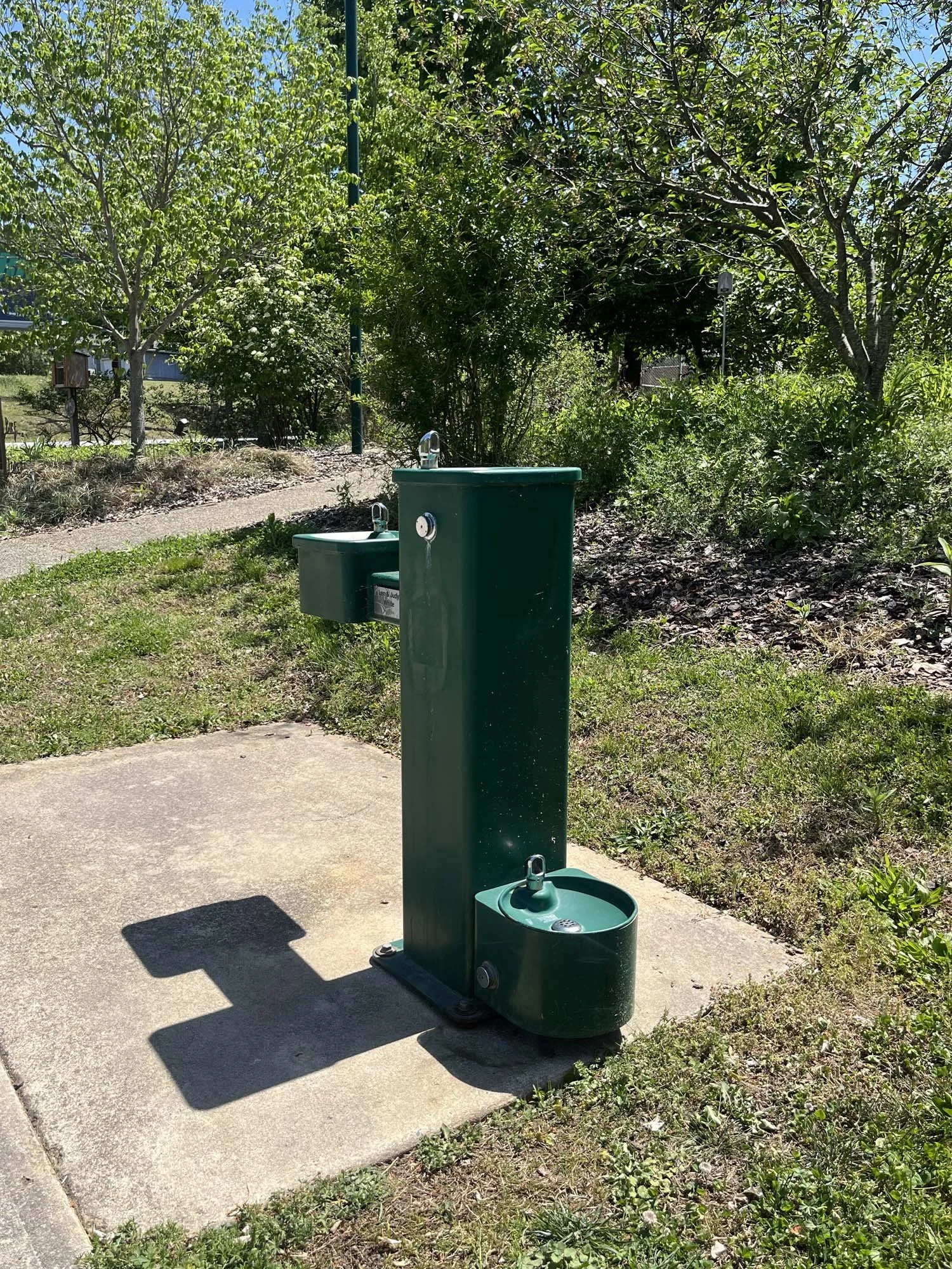 Water fountains are along the entire Greenway