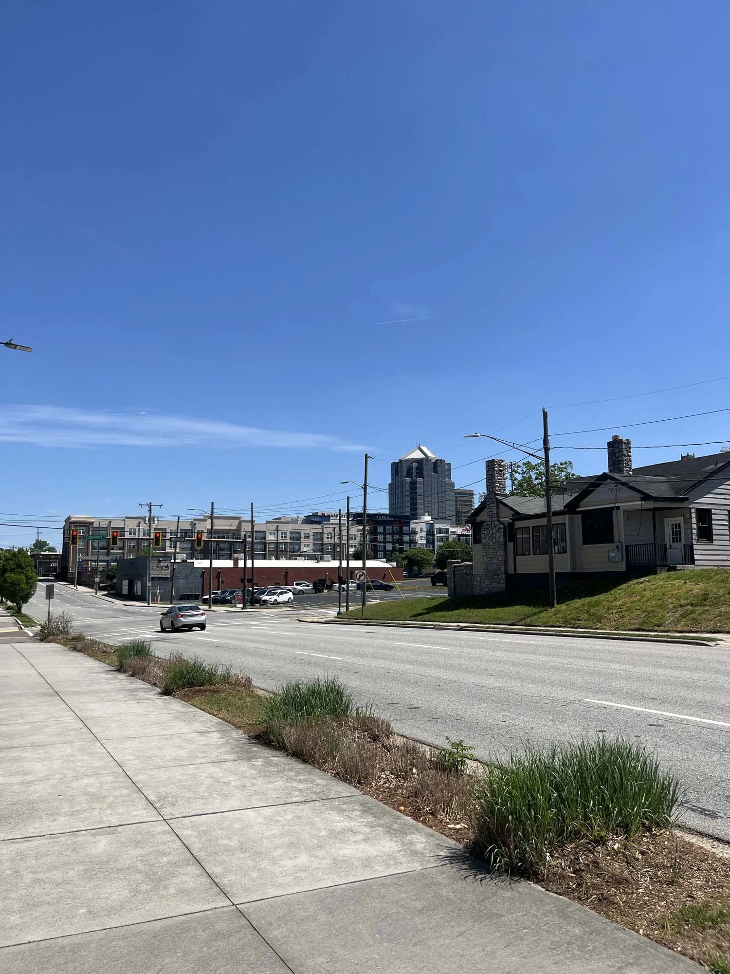 View of Downtown Greensboro along Northern Branch