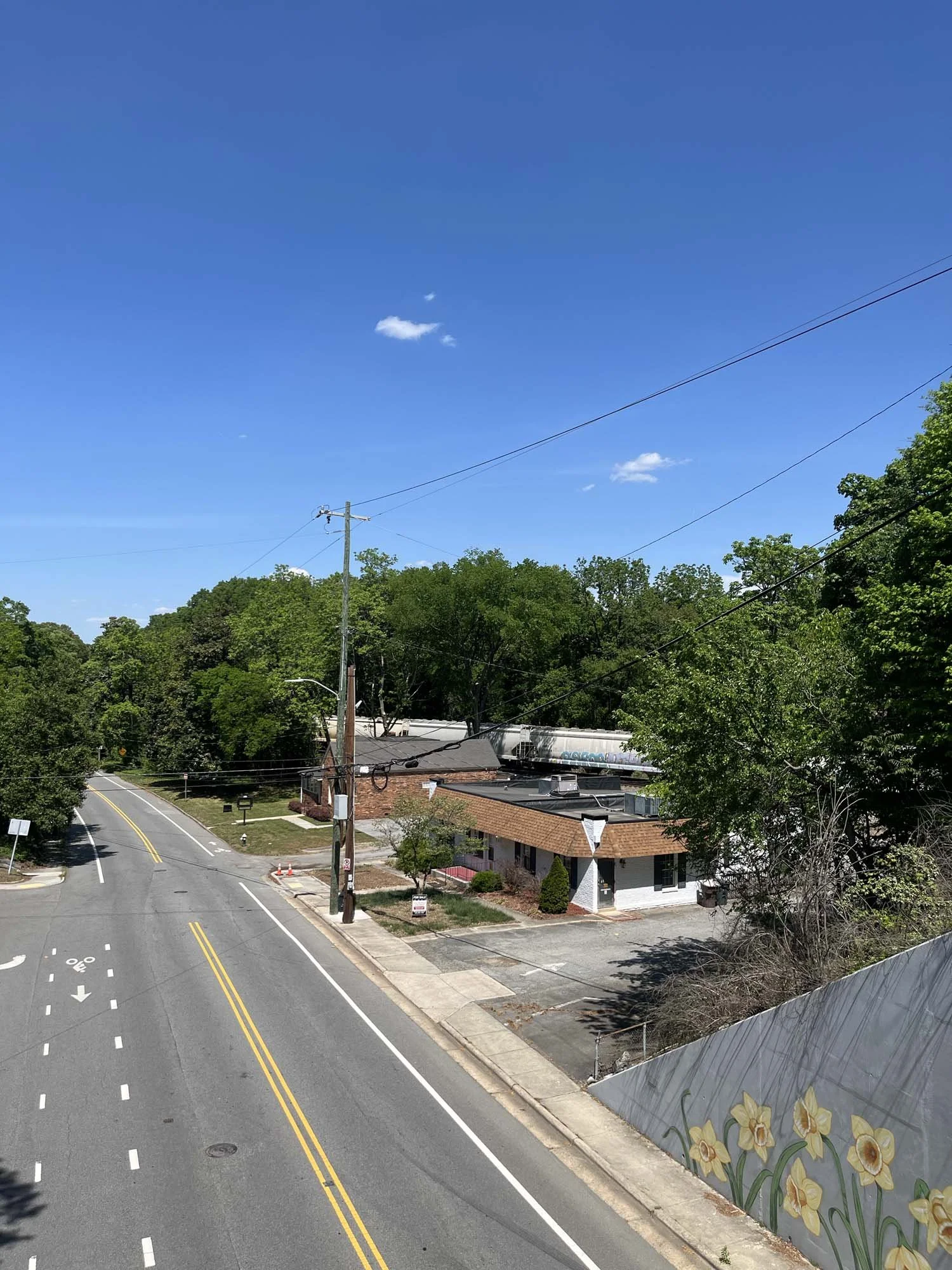 View of N Church St from the Northern Branch
