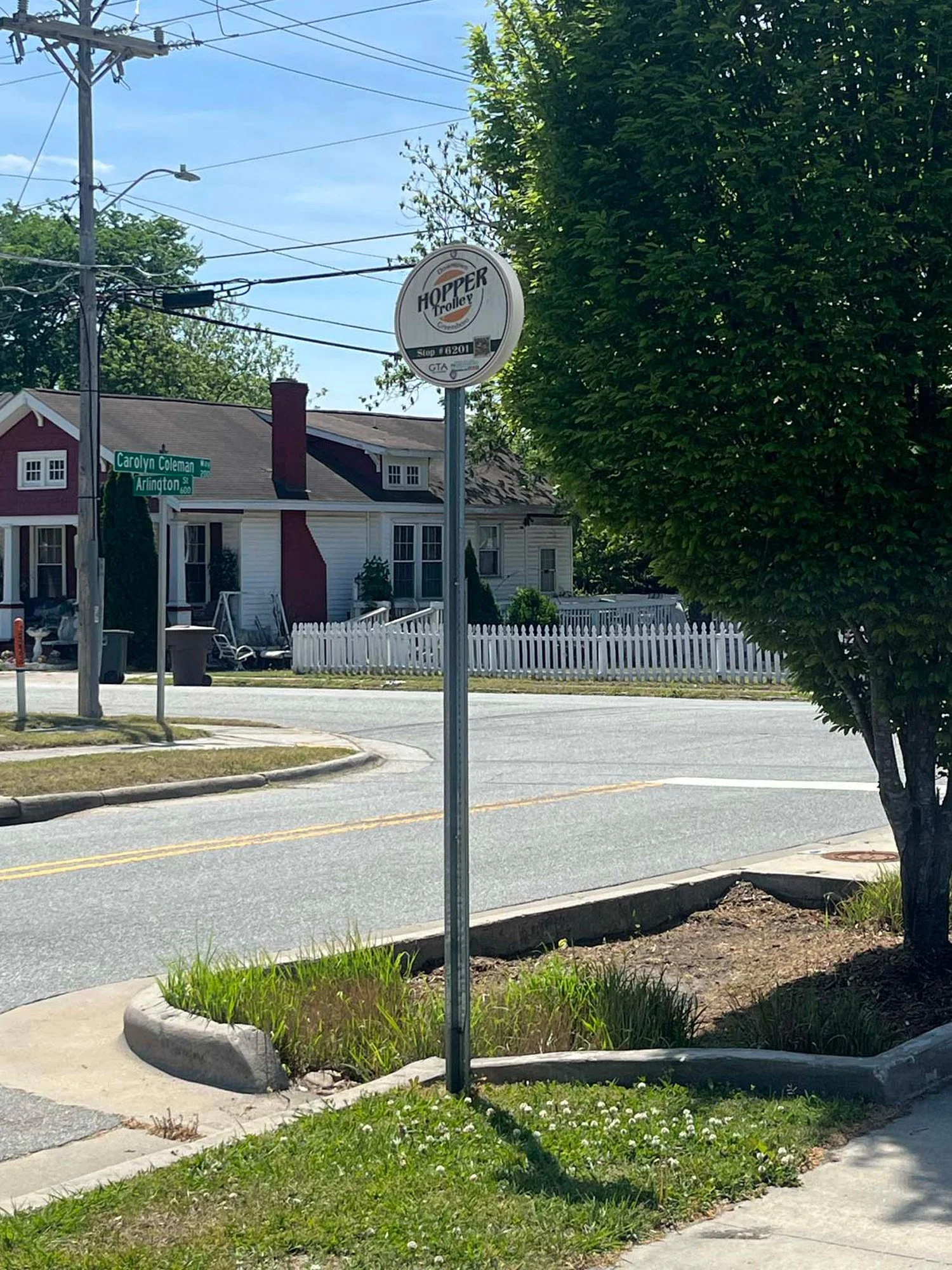 Hopper Trolley bus stop