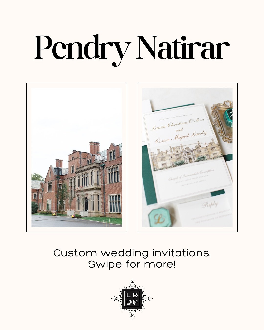 We love a Natirar wedding! Rounding up a few of our favorites featuring the gorgeous venue illustration 🤎

@pendrynatirar is one of 37+ illustrations in our growing collection. Please inquire with our designers to see if your venue is available. If 