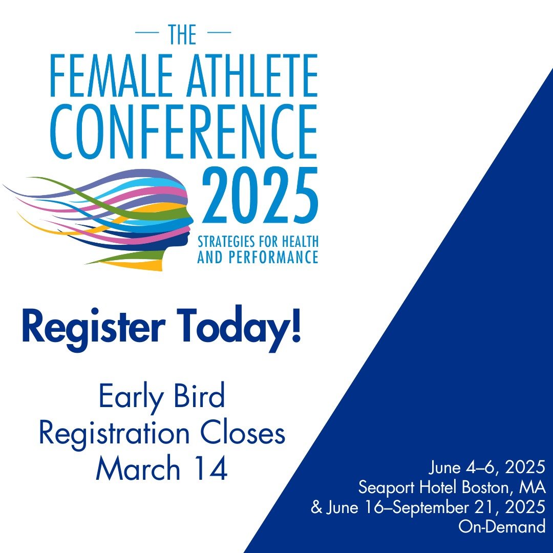 Early bird registration for the #2025FAC closes this Friday! With sessions about menopause, concussions, coaching, and many other topics, we have something for anyone interested in the female athlete.

Visit www.femaleathleteconference.com to view th