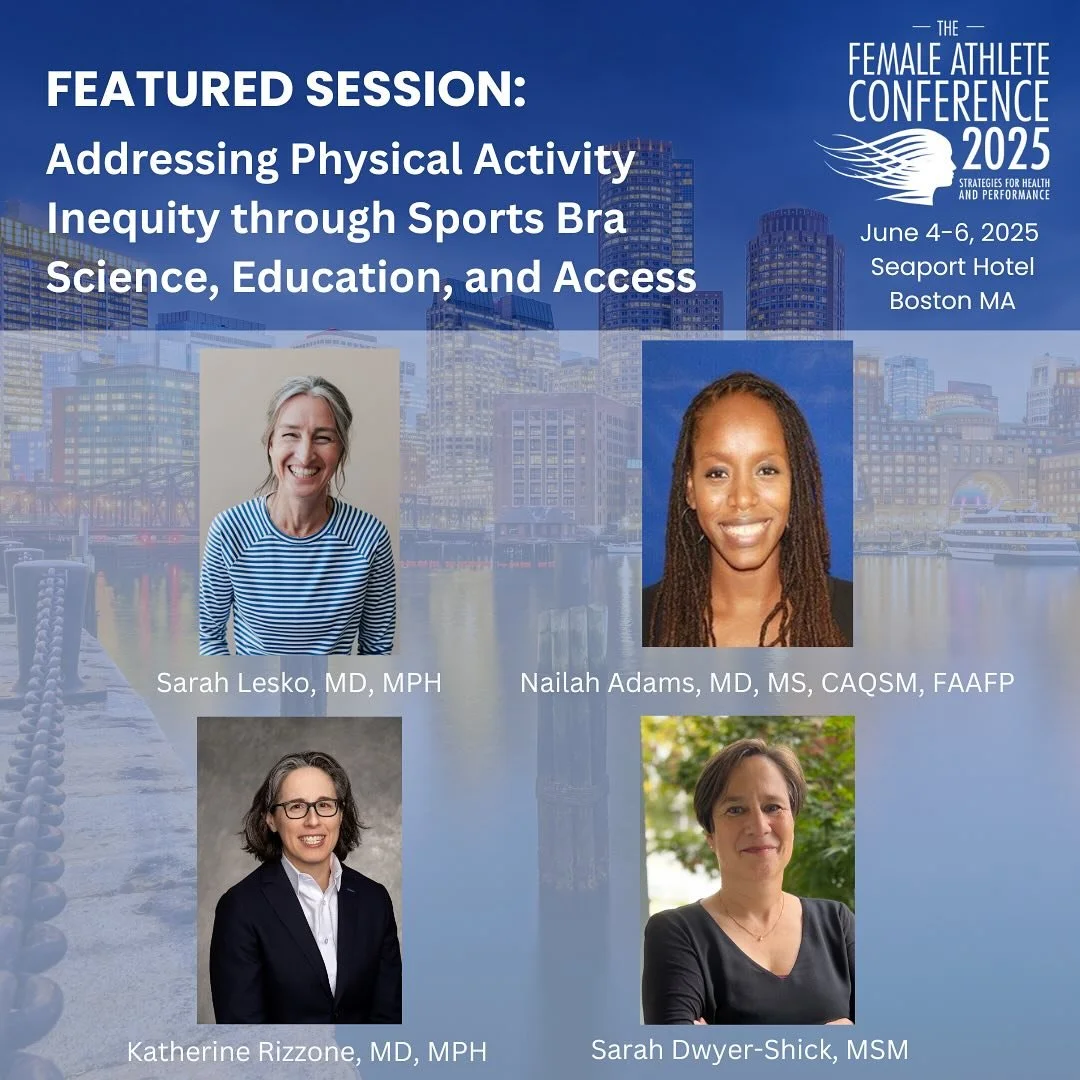 We are highlighting another incredible session at the 2025 Female Athlete Conference: “Addressing Physical Activity Inequity through Sports Bra Science, Education, and Access”.
This panel will explore the current landscape of sports bra