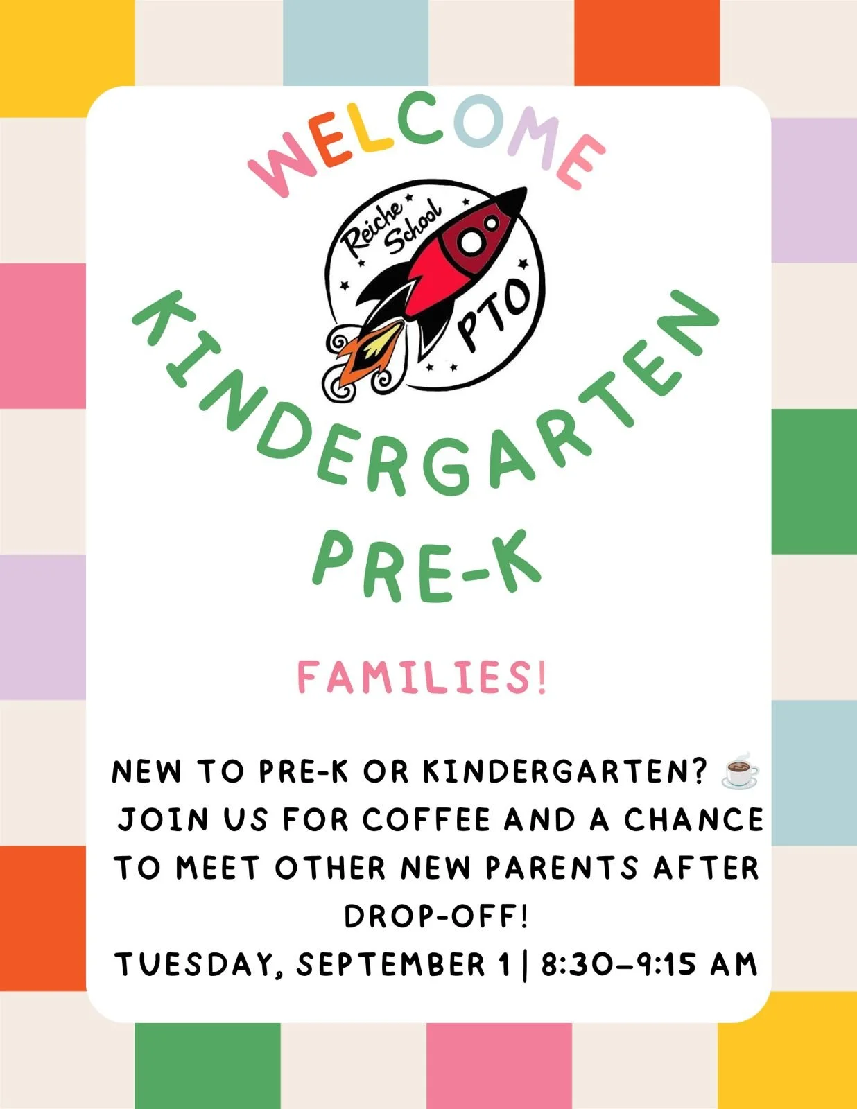 Pre-K and Kindergarten First Day and Coffee
