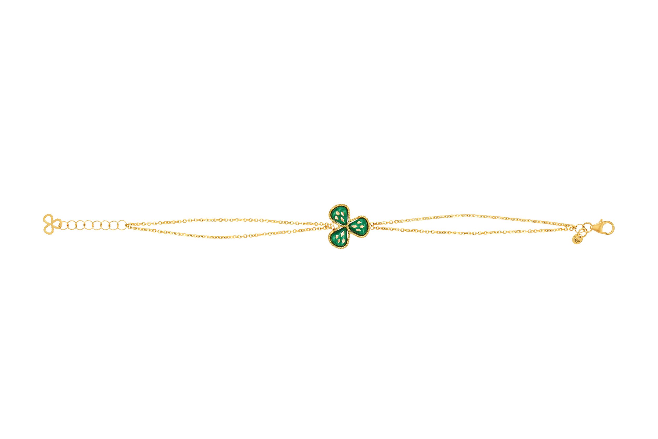 Viola Bracelet in Green, Turquoise and Yellow Gold 1.jpg