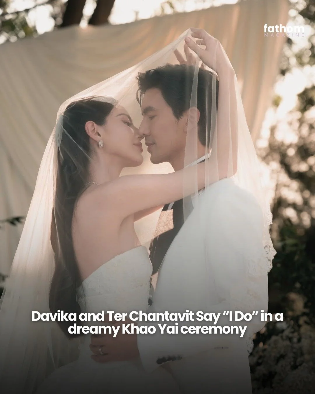 After seven years together, Thai power couple Mai Davika and Ter Chantavit tied the knot in an intimate hillside ceremony in Khao Yai, Thailand, on November 9, 2025. 

Dressed in elegant Gucci ensembles and draped in Bvlgari jewellery, the pair excha