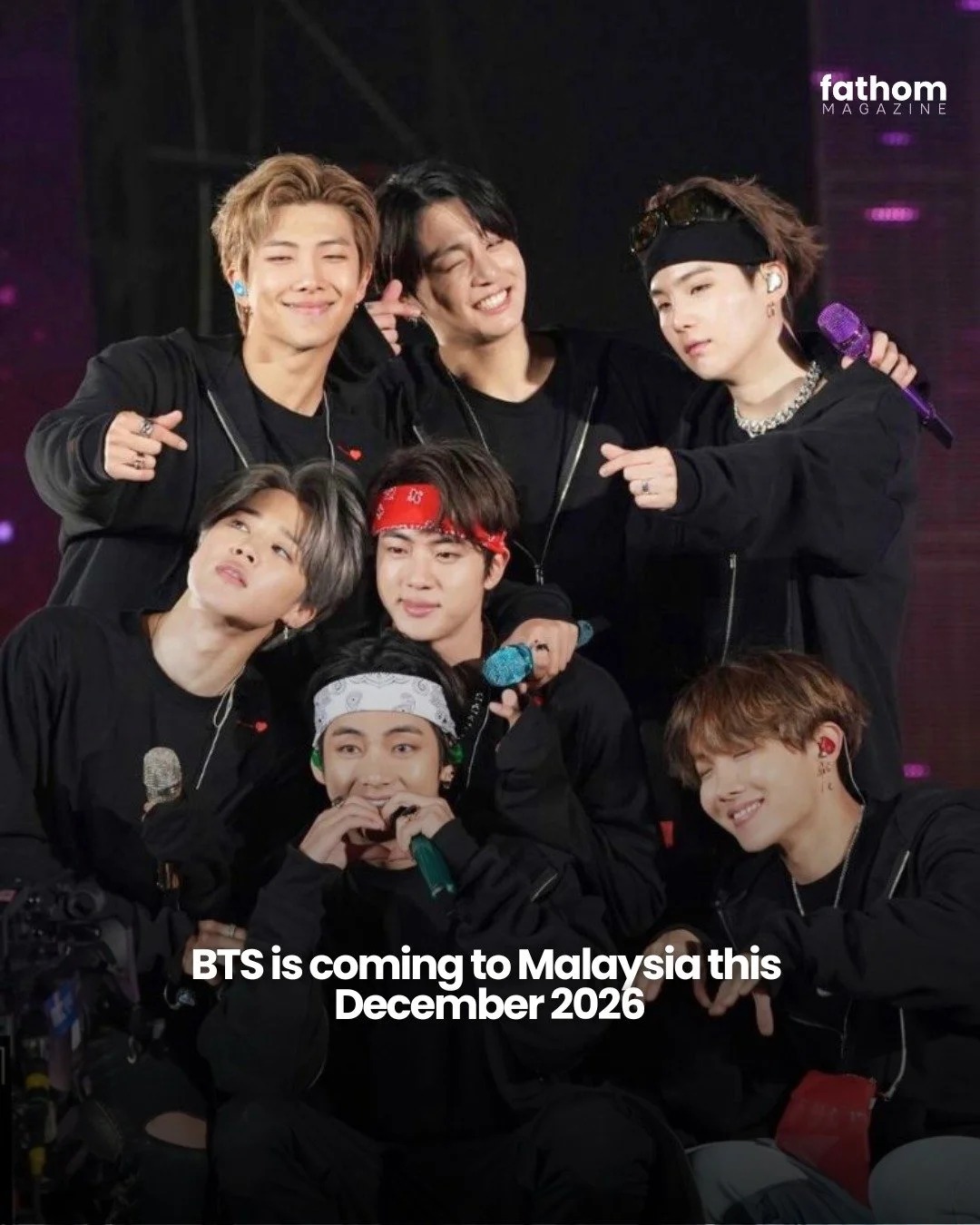After a decade, BTS fans in Malaysia can rejoice as the latest BTS World Tour dates have been announced, including a couple stops in Kuala Lumpur. 

The K-Pop group will be performing in Kuala Lumpur on the 12th and 13th December 2026 with details on