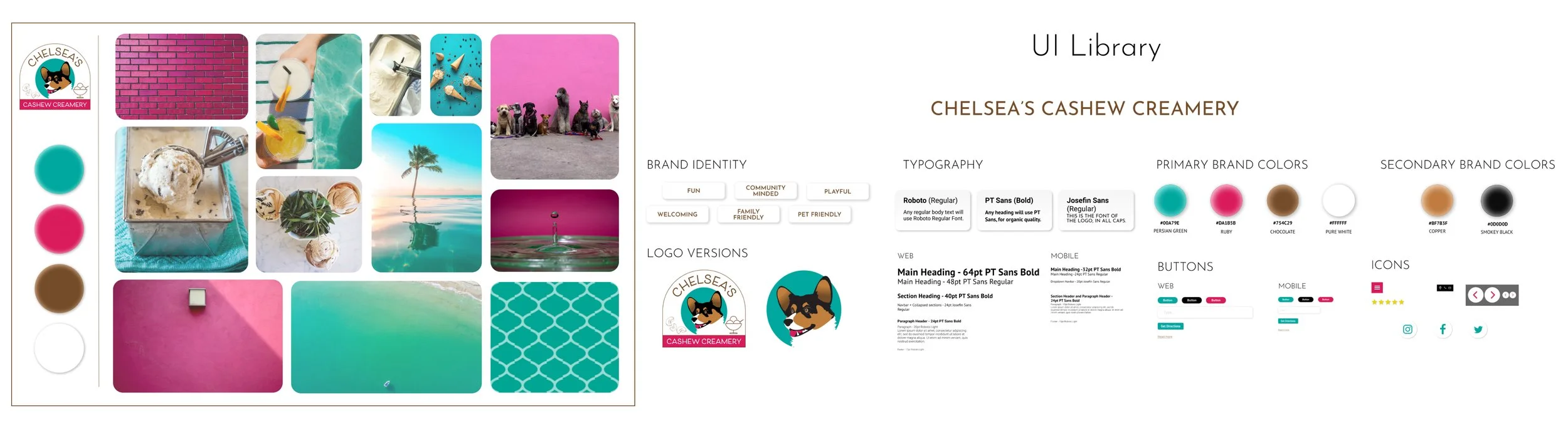 A moodboard and UI library for the brand