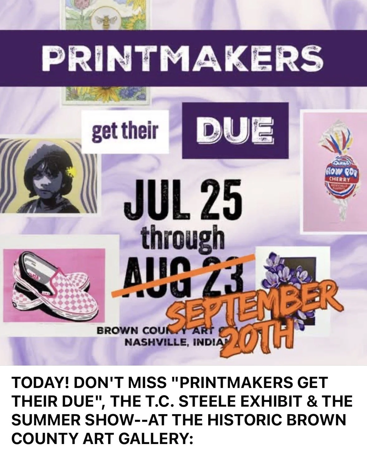 BROWN COUNTY ART GALLERY “Indiana Printmakers Get Their Due 2026”