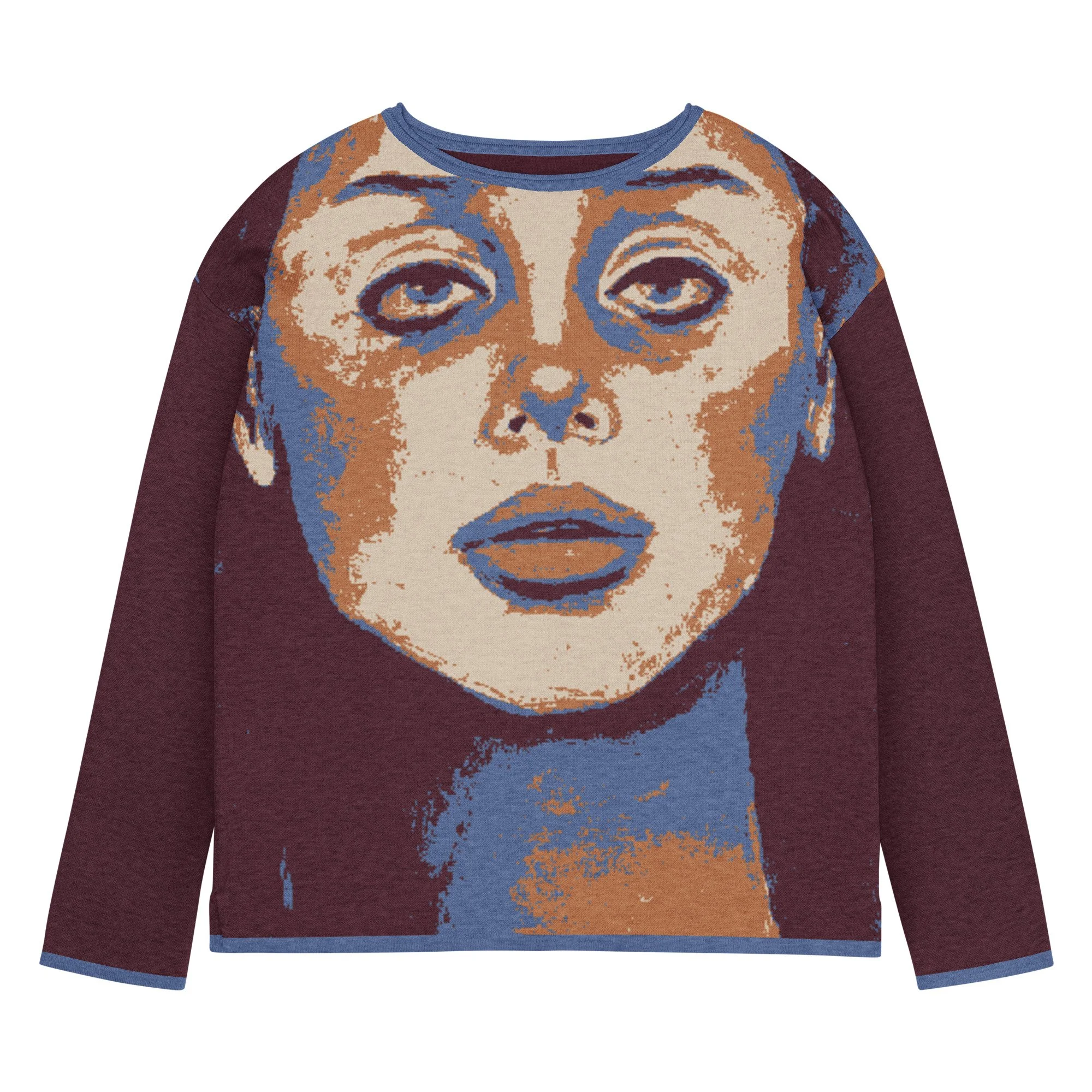 e straight bottomed knit sweater