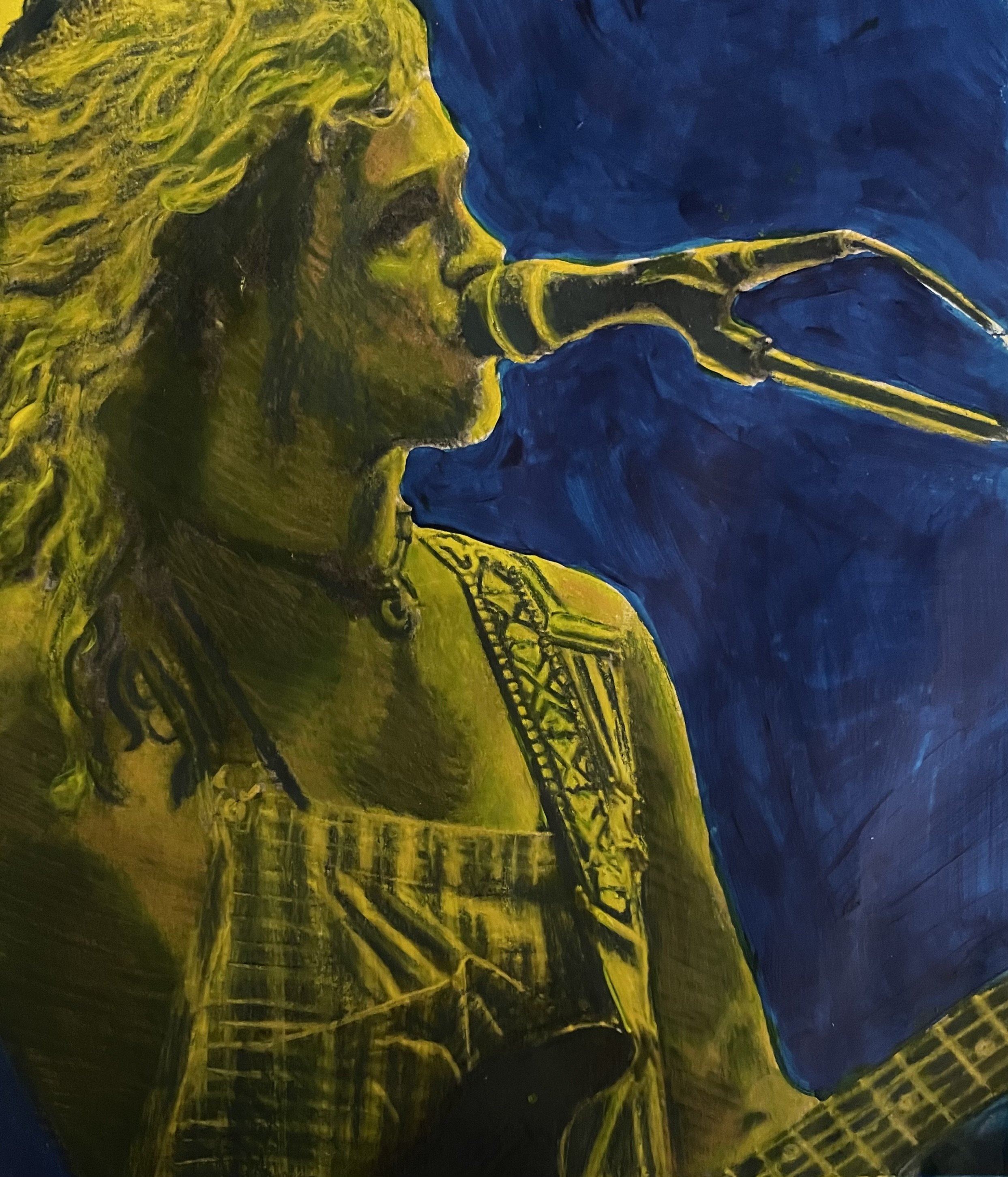 acrylic/chalk pastel pencil