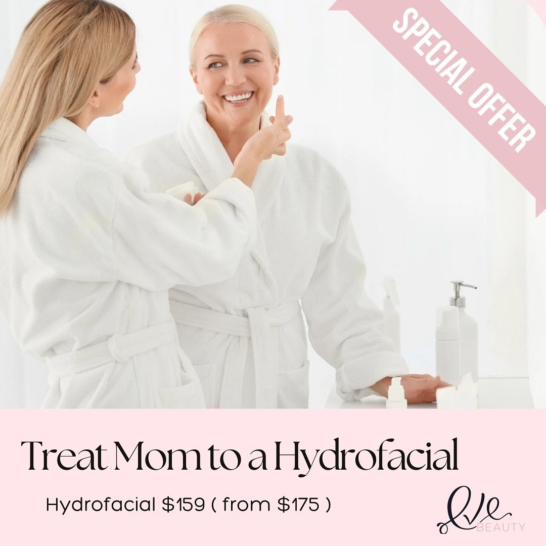 Pamper Mom this Mother&rsquo;s Day with the gift of glowing skin! Treat her to a hydrofacial for only $159 (usually $175) and let her indulge in the ultimate self-care experience. Show her just how much she means to you with a gift that rejuvenates b