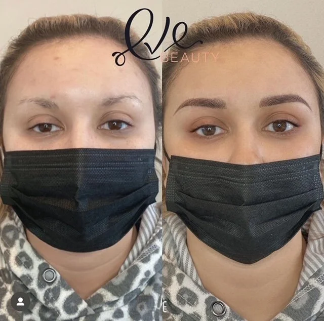 combo brows before and after