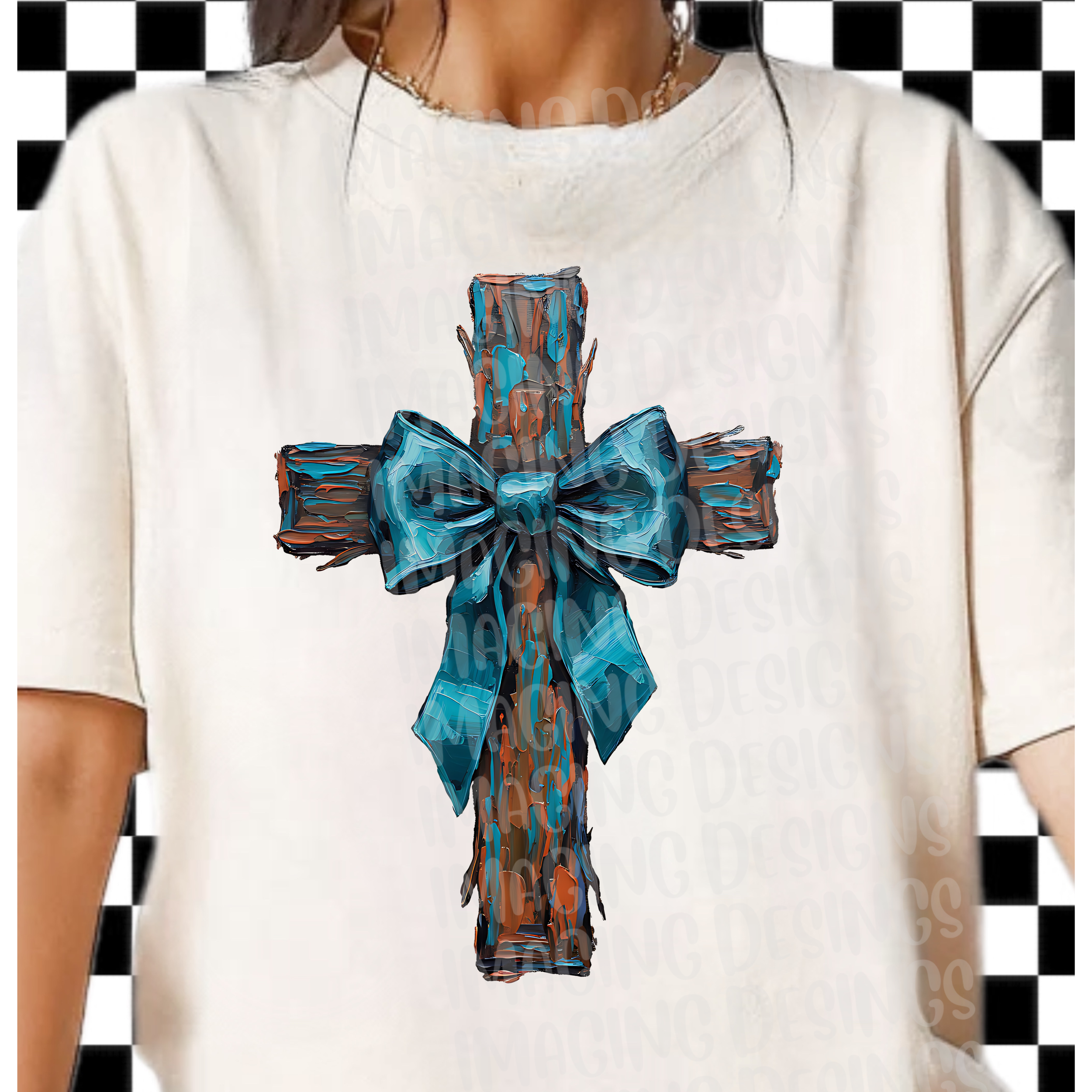 Brushstroke Coquette Cross