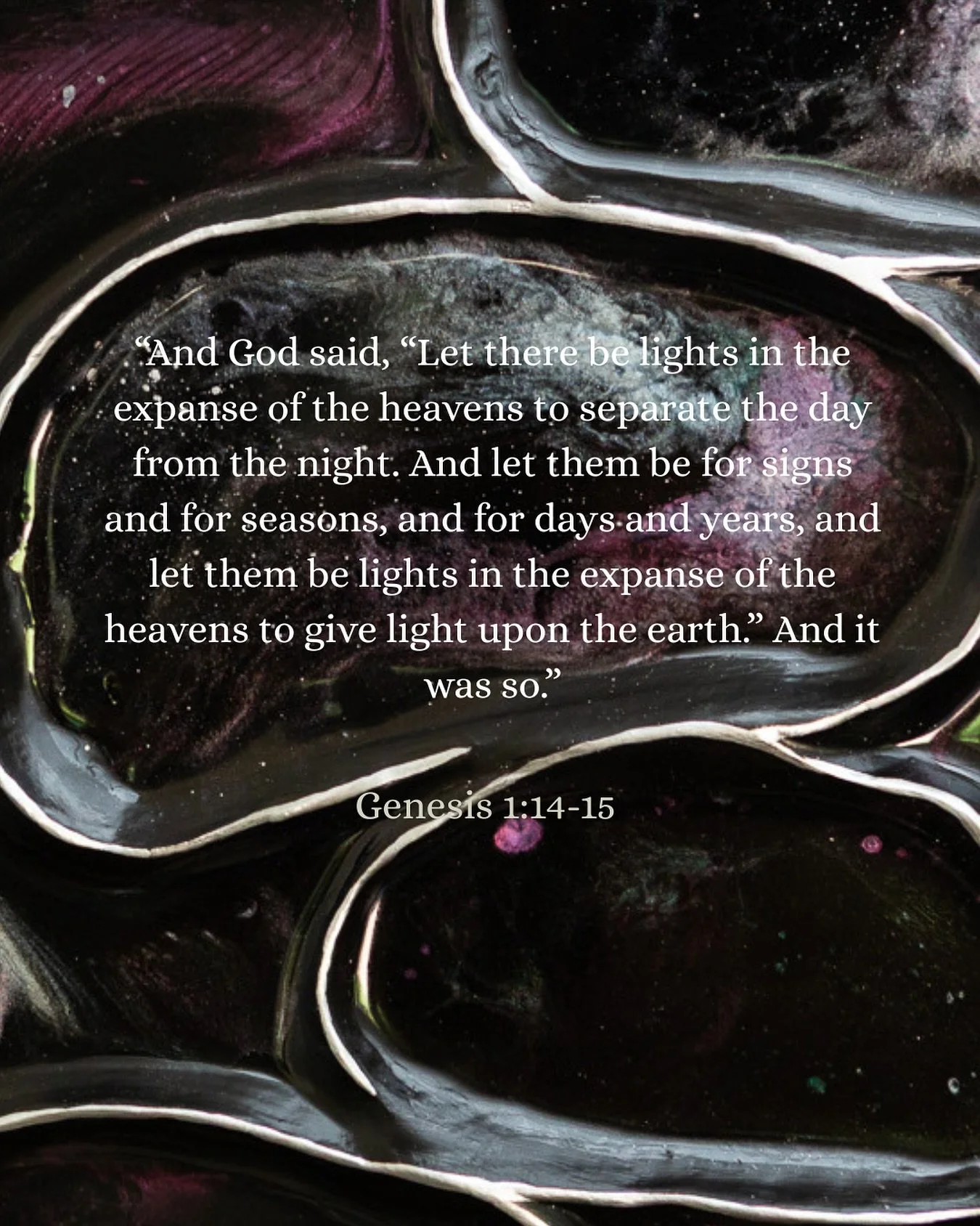 The God who is big enough to create the world, who can separate and form organic soupy messes, is big enough for your season. 

It doesn&rsquo;t mean it will be easier, or go away, or the hard things will never come. But rather, God is there to guide