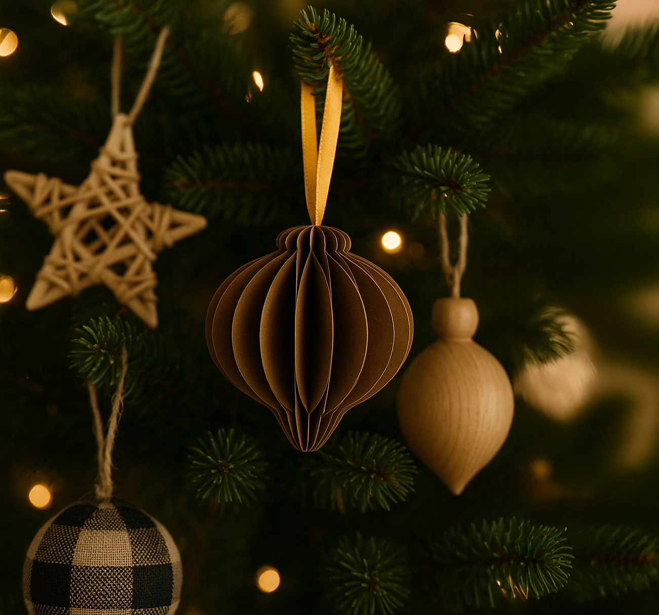 Lantern Globe Honeycomb Ornament