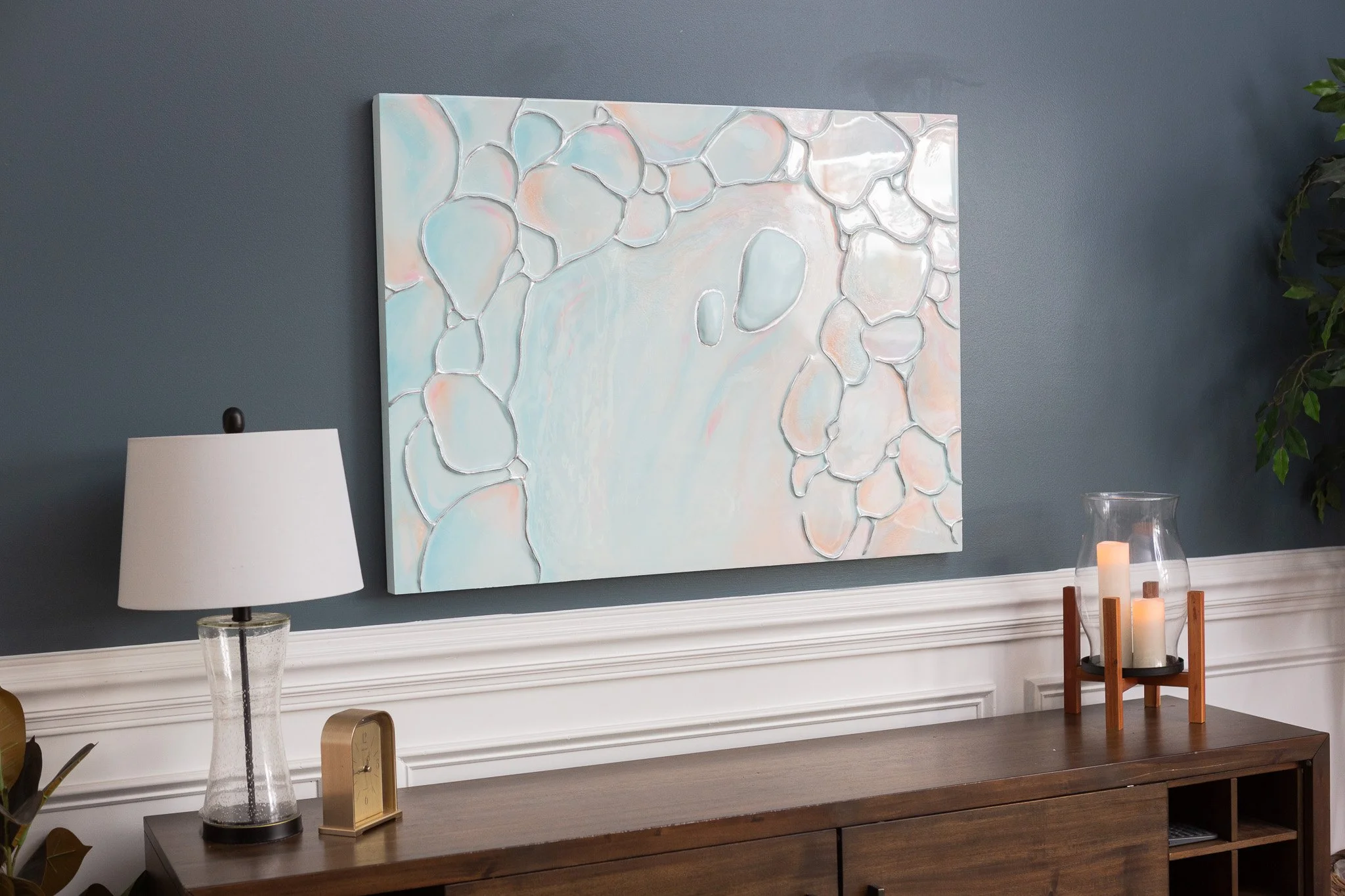 24x36 - wooden panel, mixed media