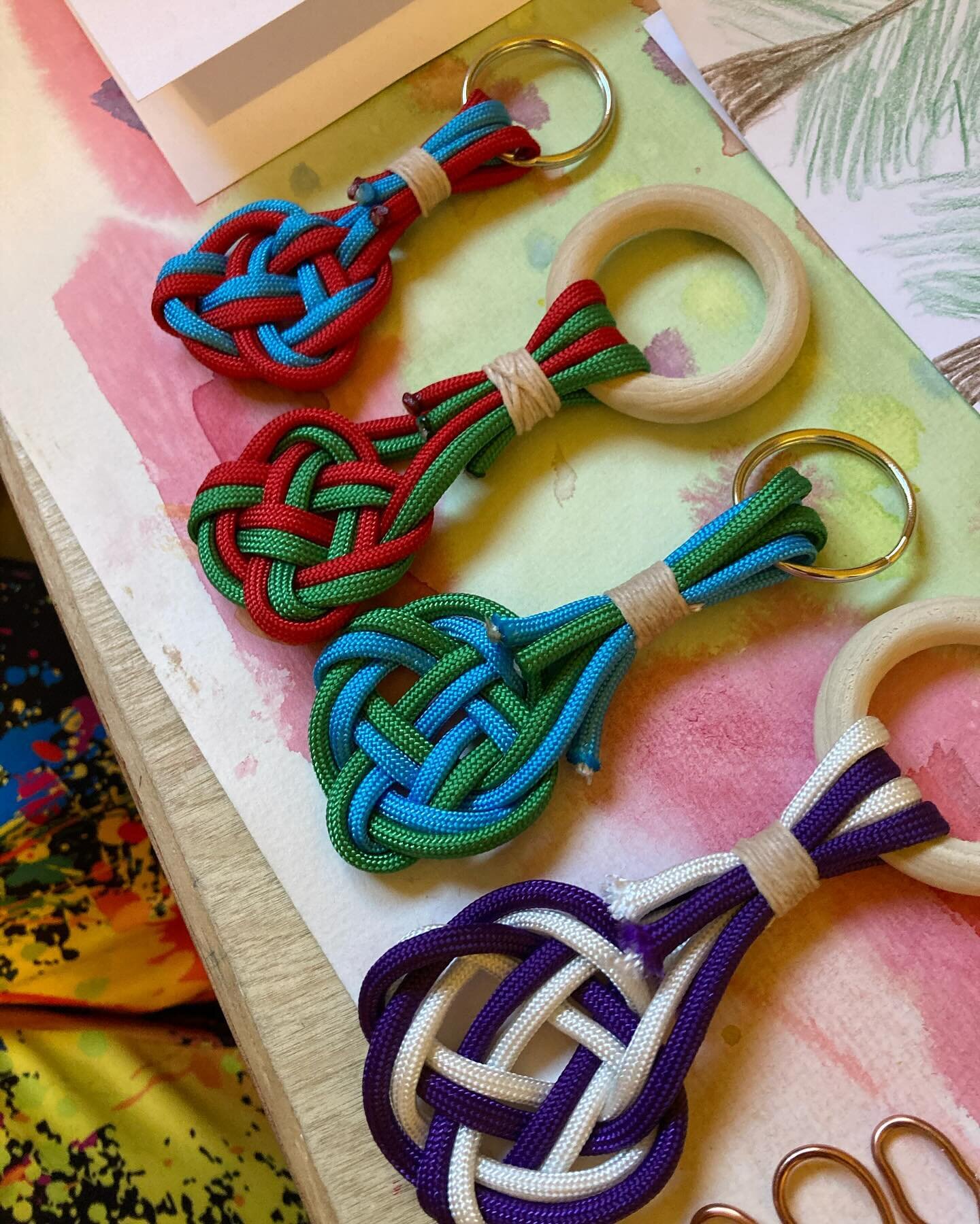 Woven forms. In the fourth grade, the woven form is the study in form drawing.  We take a line, fold it back in itself and sometimes even do this with multiple lines. Fragment and then bring back together. Some are circular, triangular, rectangular b