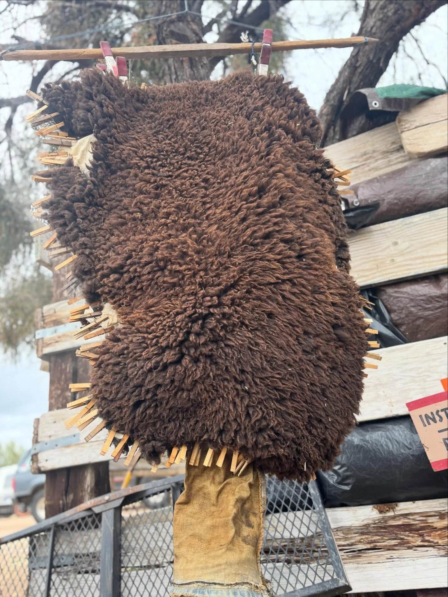 Smoking the hides.  When you get to this final step in the long and physically demanding process of brain tanning a hide and the hide is smoking and the smoke&rsquo;s coming out the little cracks&hellip; when so much could&rsquo;ve gone wrong but did