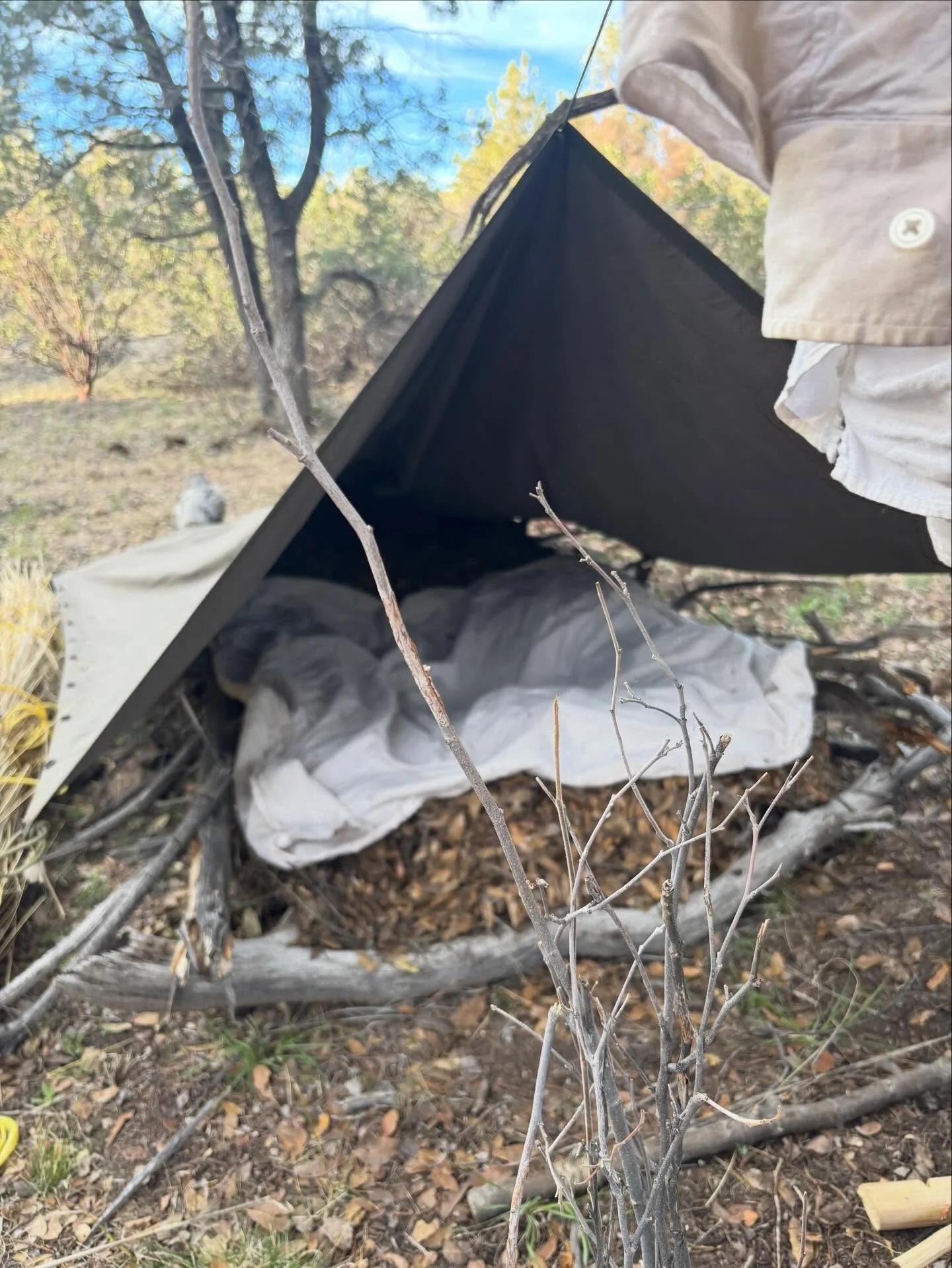 Walk about out on the land. I got to spend some time out in the desert by myself on a walk about with my blanket pack, poncho, my trusty knife and bow drill kit and not much else.  It was a blessing to get to quiet down and feel myself and my humanne