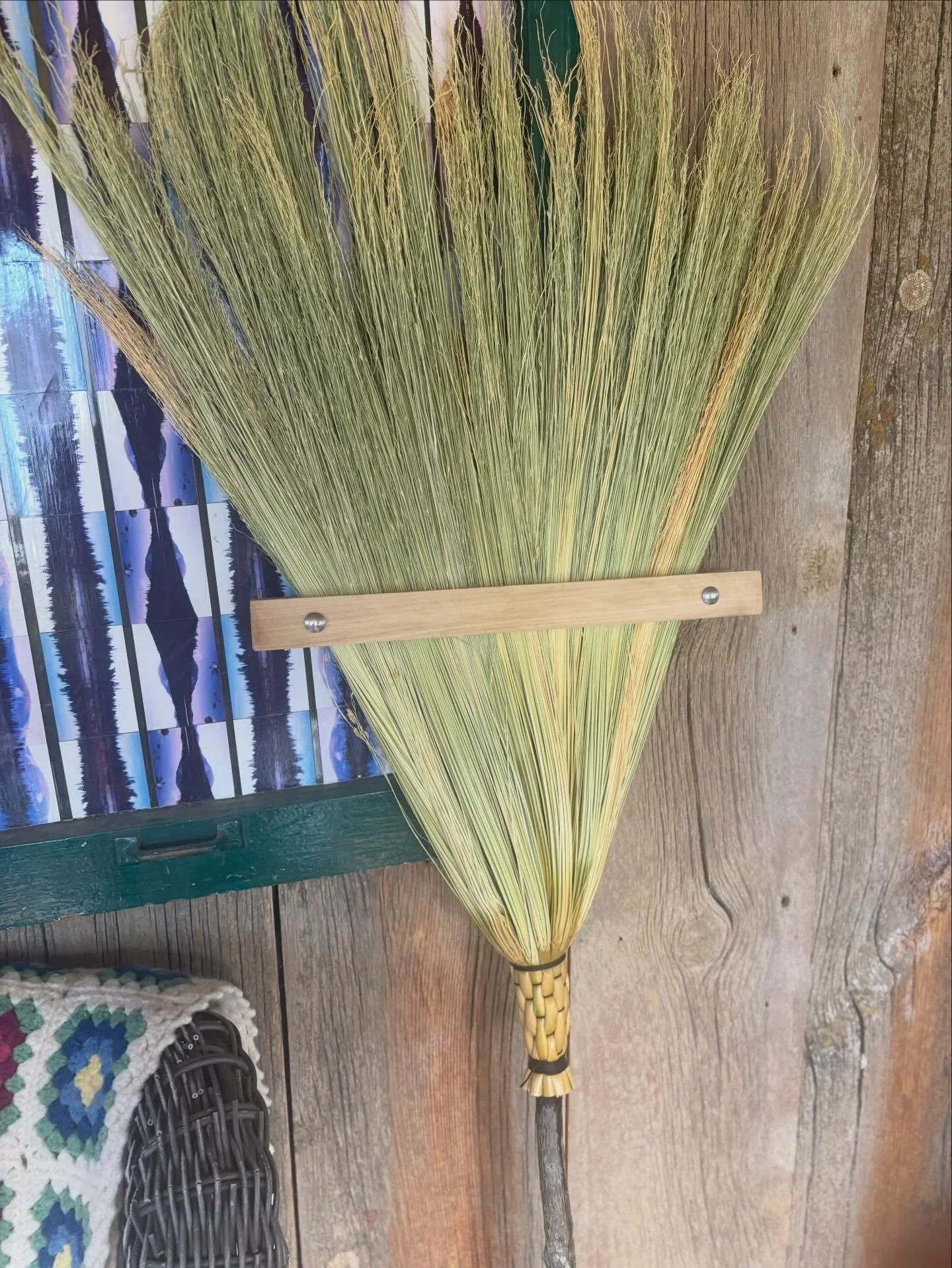 Broom making.  It&rsquo;s Spring break, so we had some crafting time and got to make some new sweeper brooms.