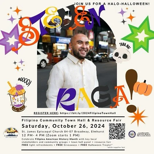 Date: Saturday, October 26th, 2024
🕒 Zoom Time: 1:00 PM - 3:00 PM ET
📍 Location 🎥 Virtual Link: https://bit.ly/2024FilipinoTownHallZoomRegister

✨ Meet the powerhouse panelists and moderator for the NaFFAA NY Filipino Community Town Hall &ndash; t