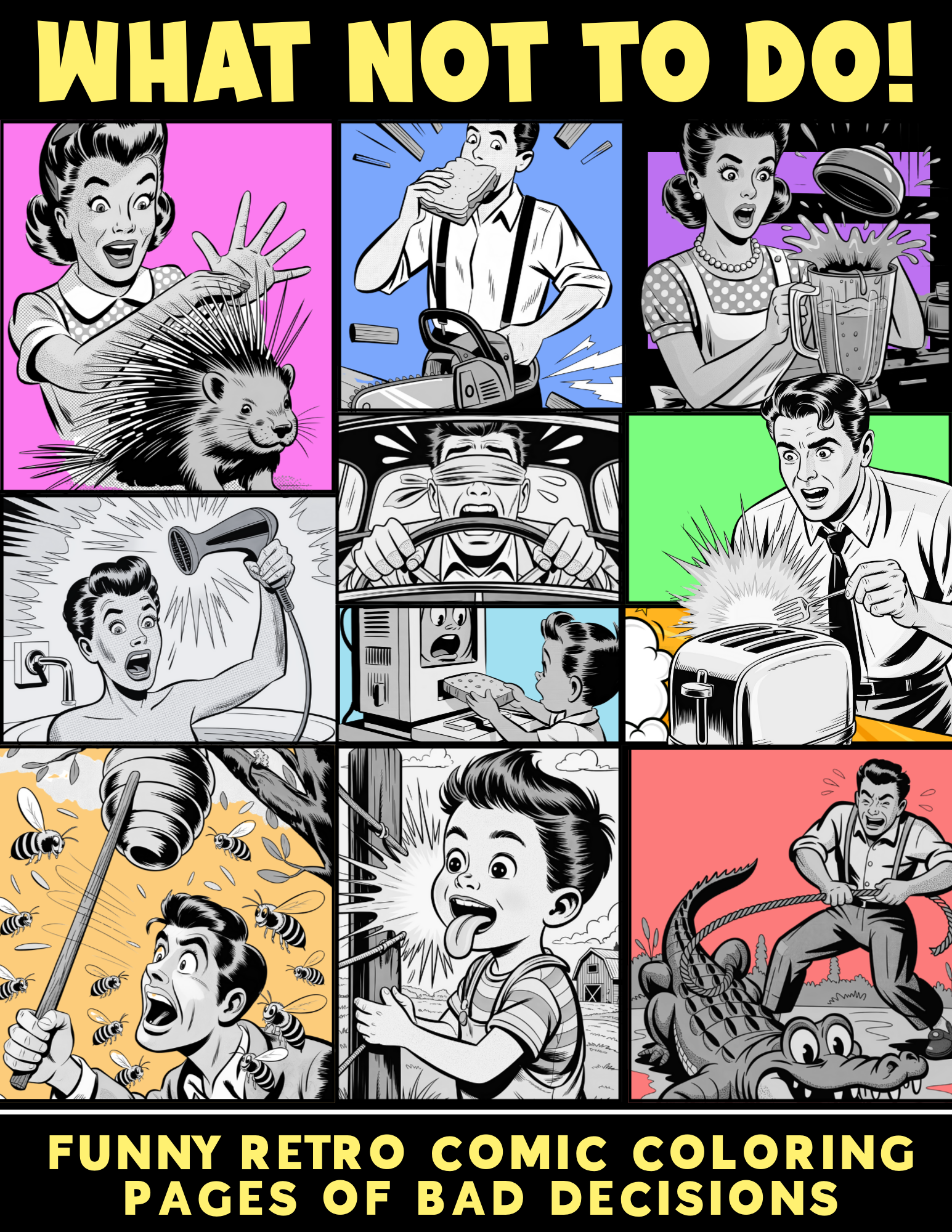 What Not to Do Retro Comic Pages