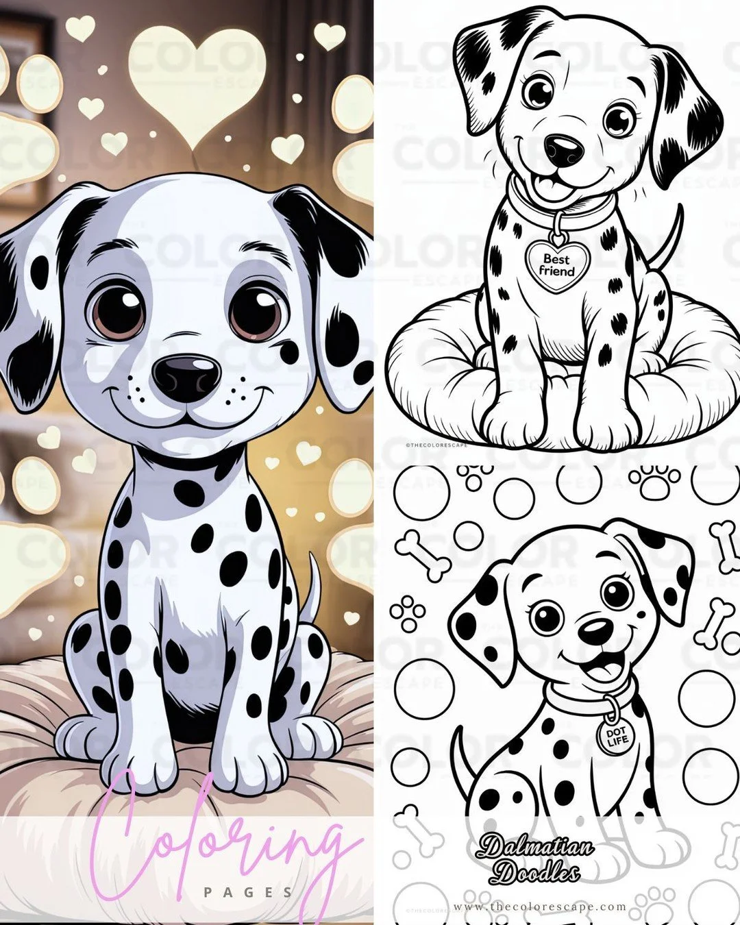 🐾✨ These darling Dalmatians are ready to be brought to life with your favorite colors! Whether you're a kid or just a kid at heart, these printable coloring pages are perfect for a relaxing and fun creative moment. 🎨🐶

🖍️ Great for pet lovers, cl
