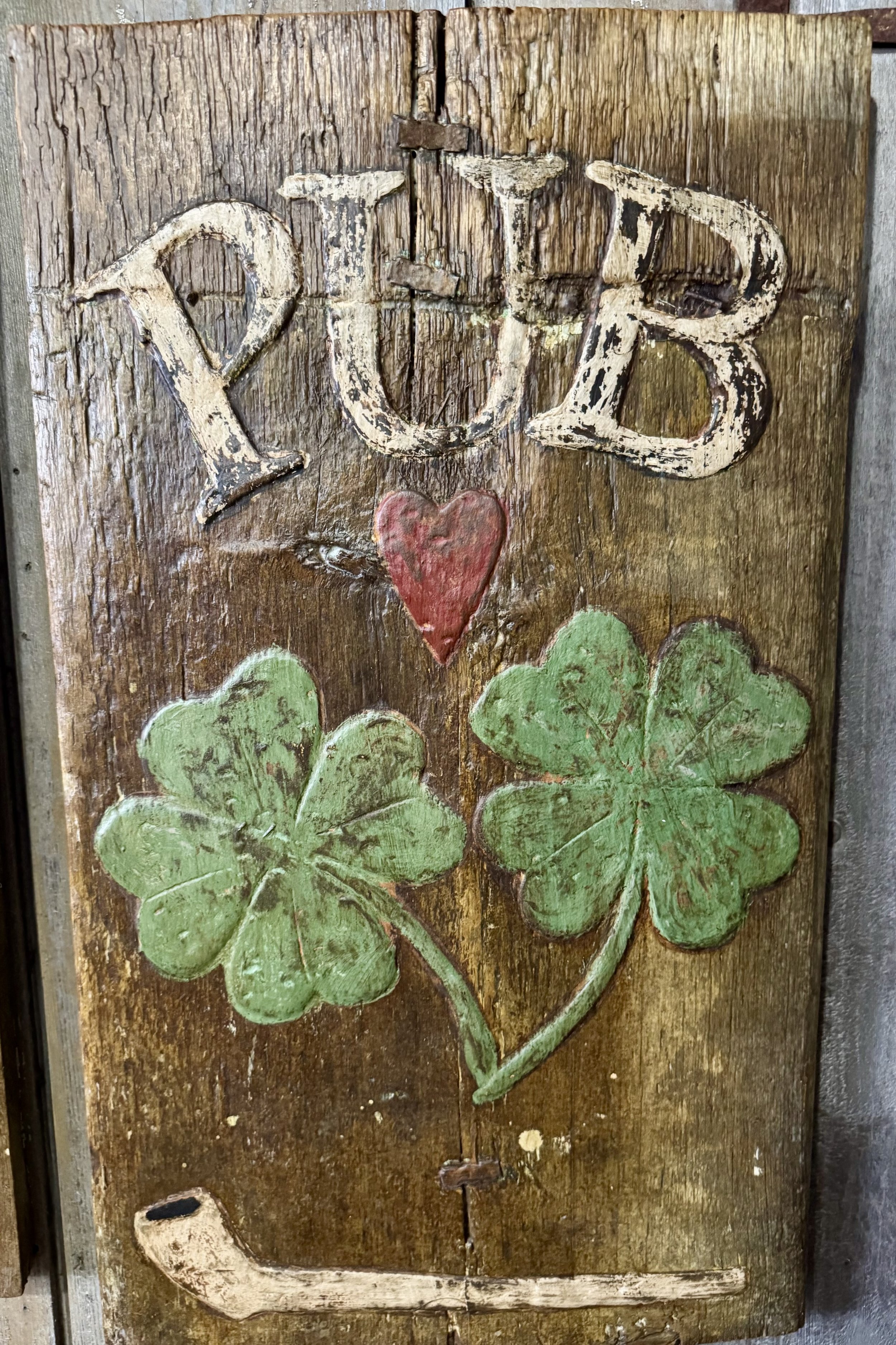 Large Irish Pub Sign Folk Art
