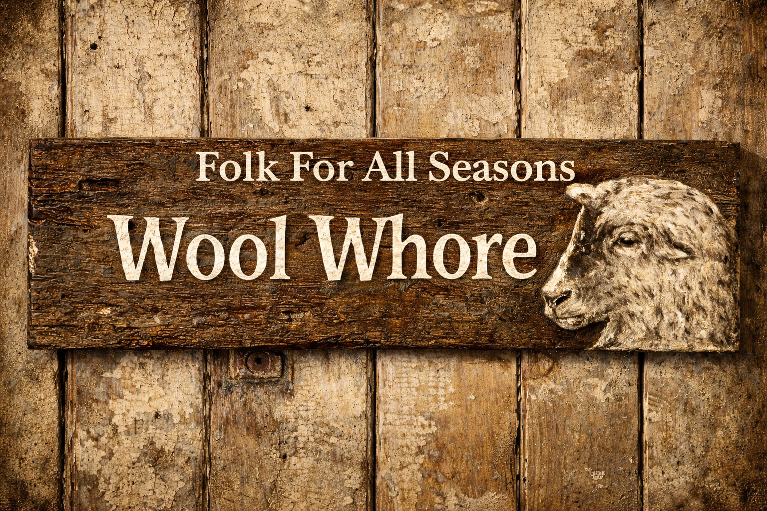 Wool Whore - Digital Download - Enhanced Print of Original Folk Art