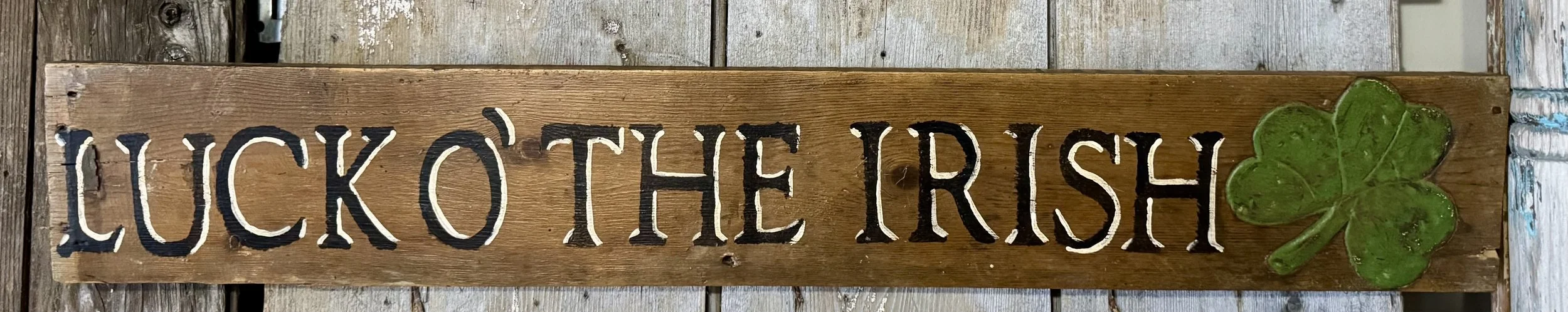 Luck O' The Irish - Folk Art Sign