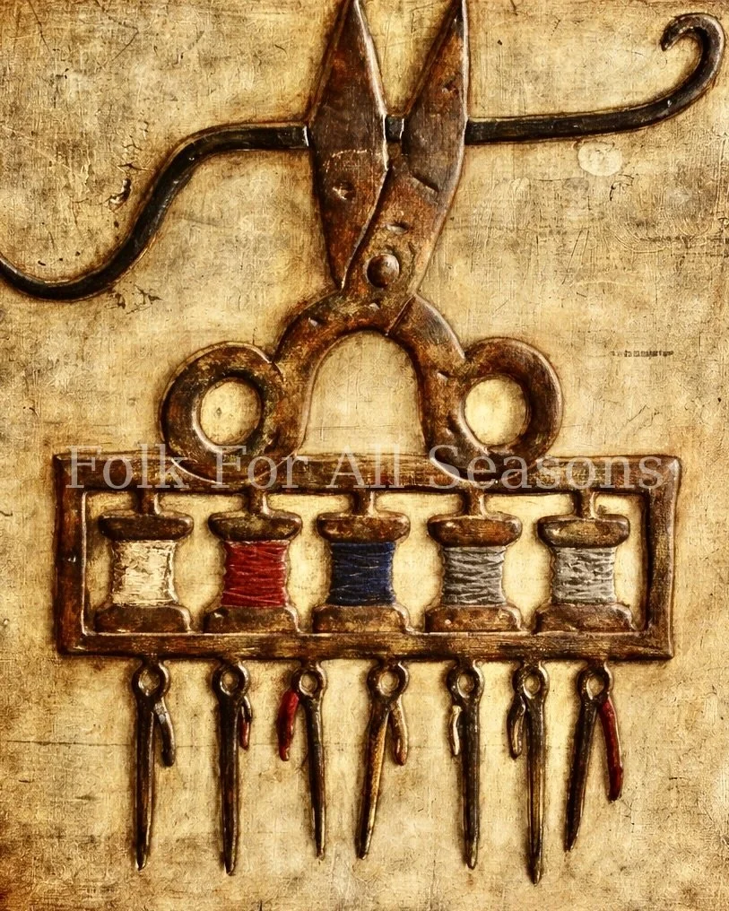 Tailor Trade Sign - Digital Download - Enhanced Print of Original Folk Art