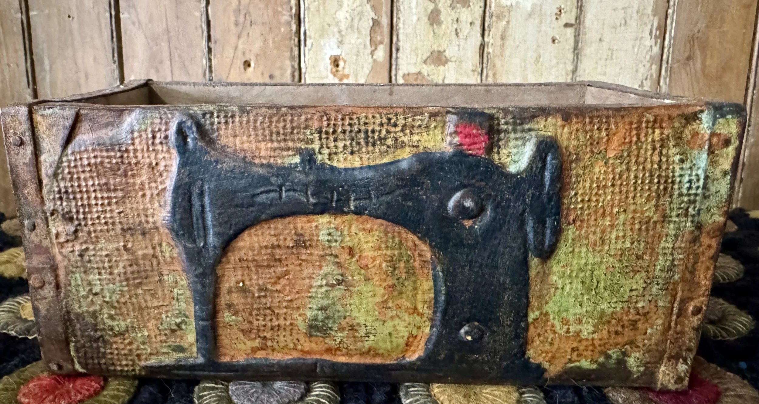 Old School Sewing Machine Brick Mold Box for the Stitcher