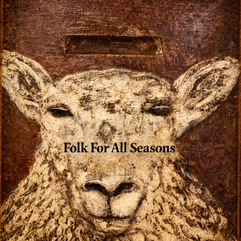 Favorite Face Sheep - Digital Download - Enhanced Print of Original Folk Art