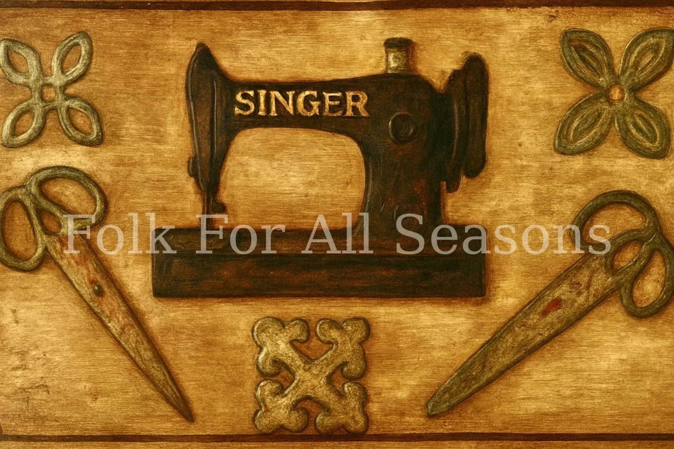 Singer - Digital Download - Enhanced Original Folk Art