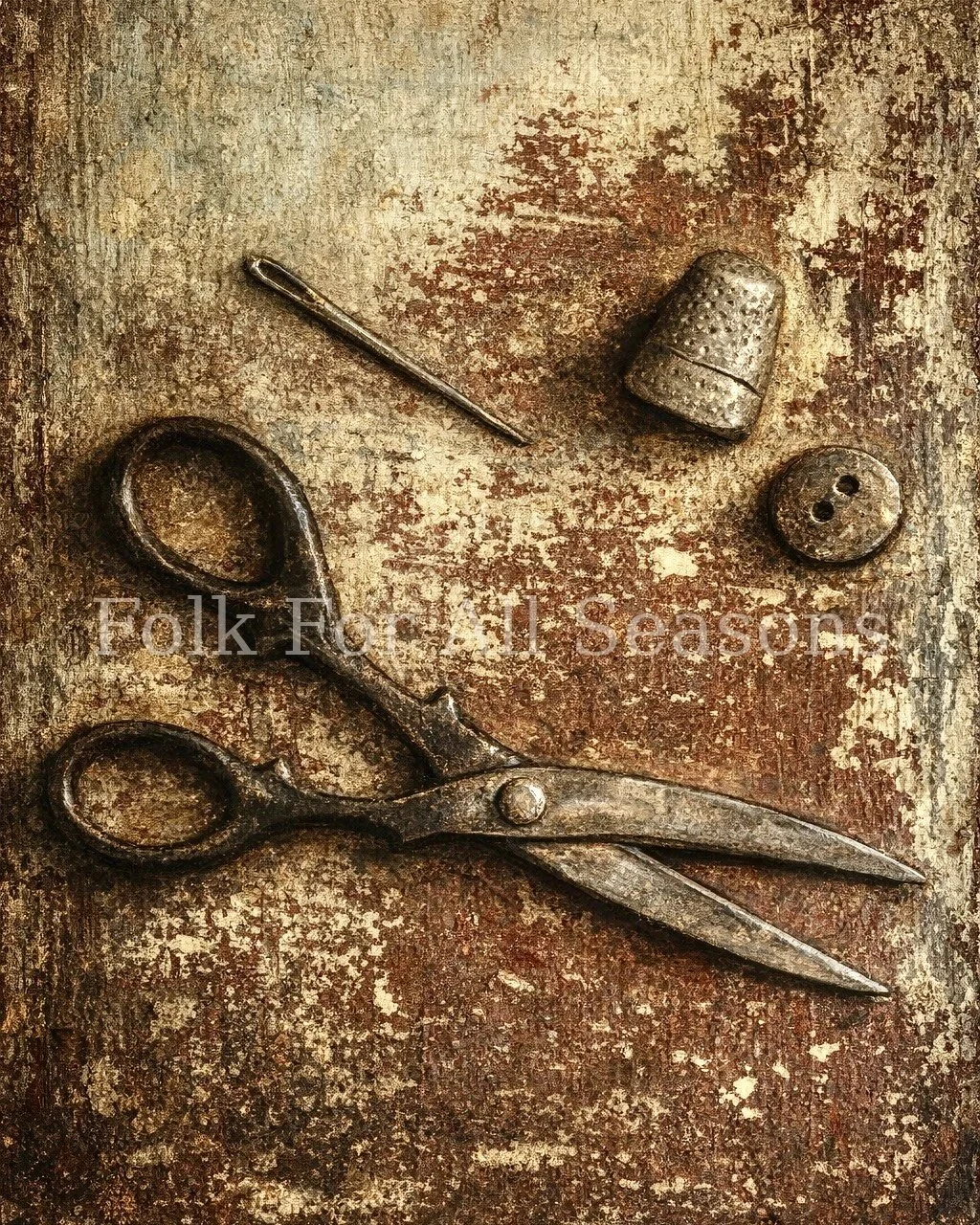 Implements - Digital Downloads - Enhanced Original Folk Art