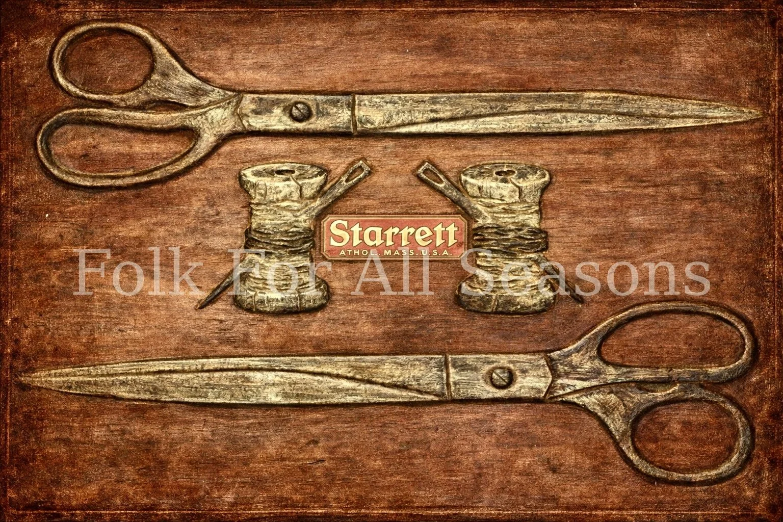 Long May You Stitch - Digital Download - Enhanced Print of Original Folk Art